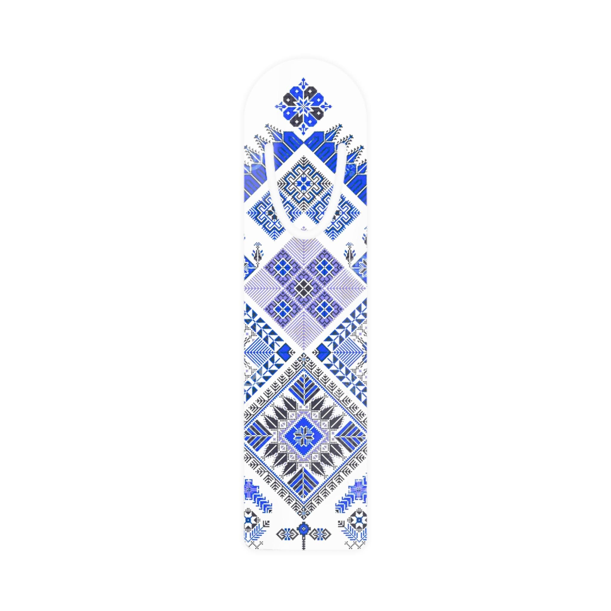 Middle Eastern Design Bookmark: Elegant Blue Patterned Page Marker - image 3