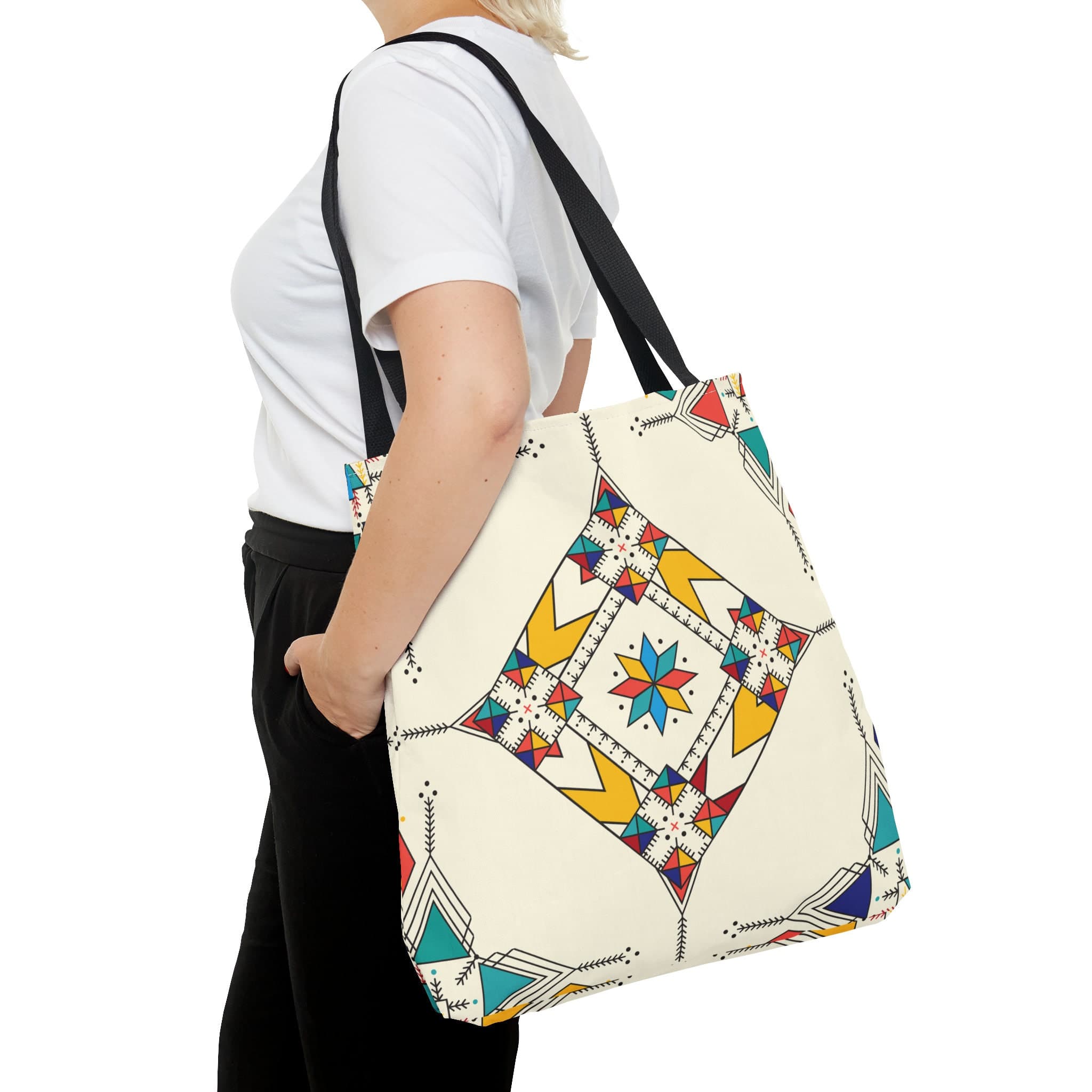 Palestinian Tatreez Embroidery Tote Bag: Cultural Art Shopping Bag