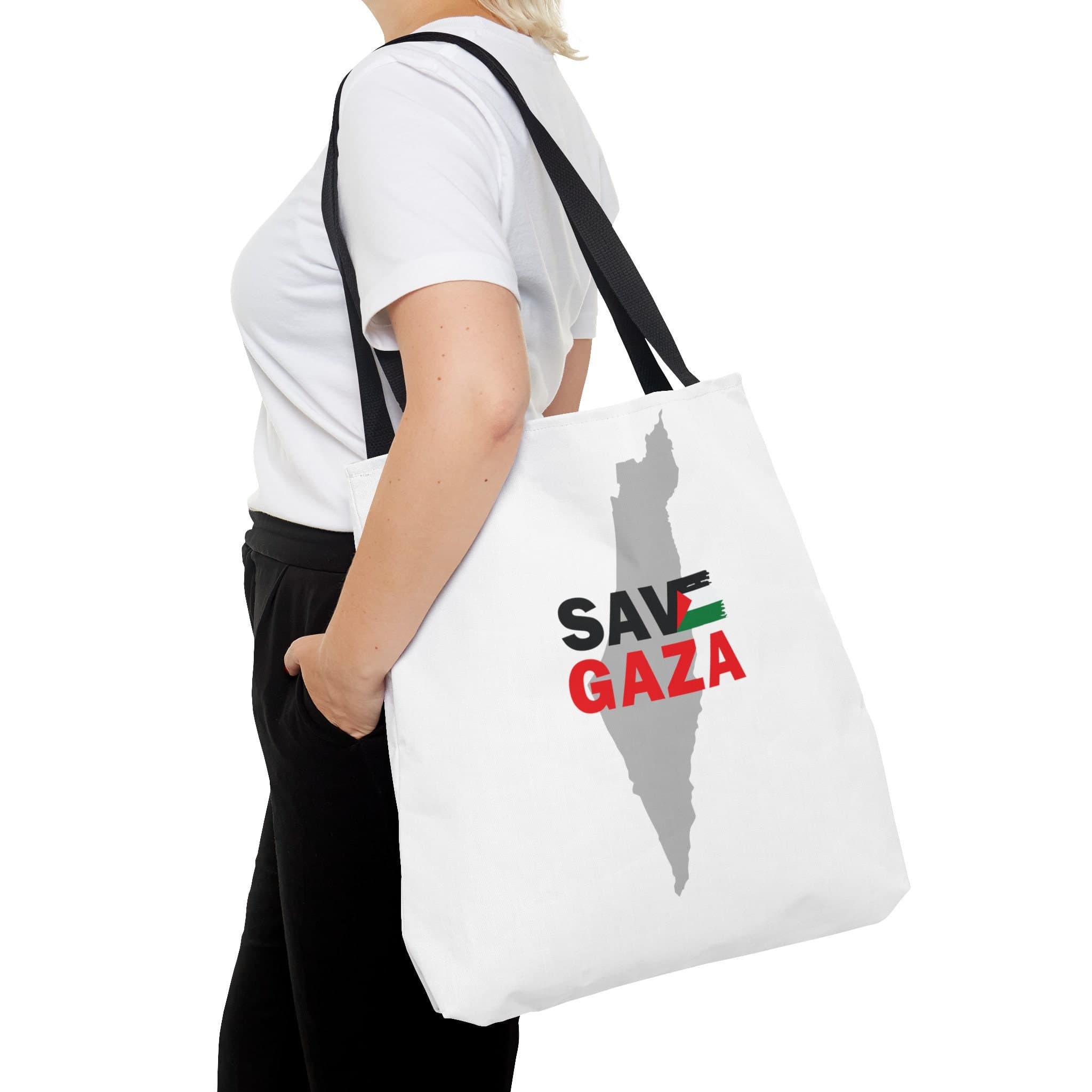 Palestine Map Tote Bag: Save Gaza, Personalized Polyester Tote - image 4