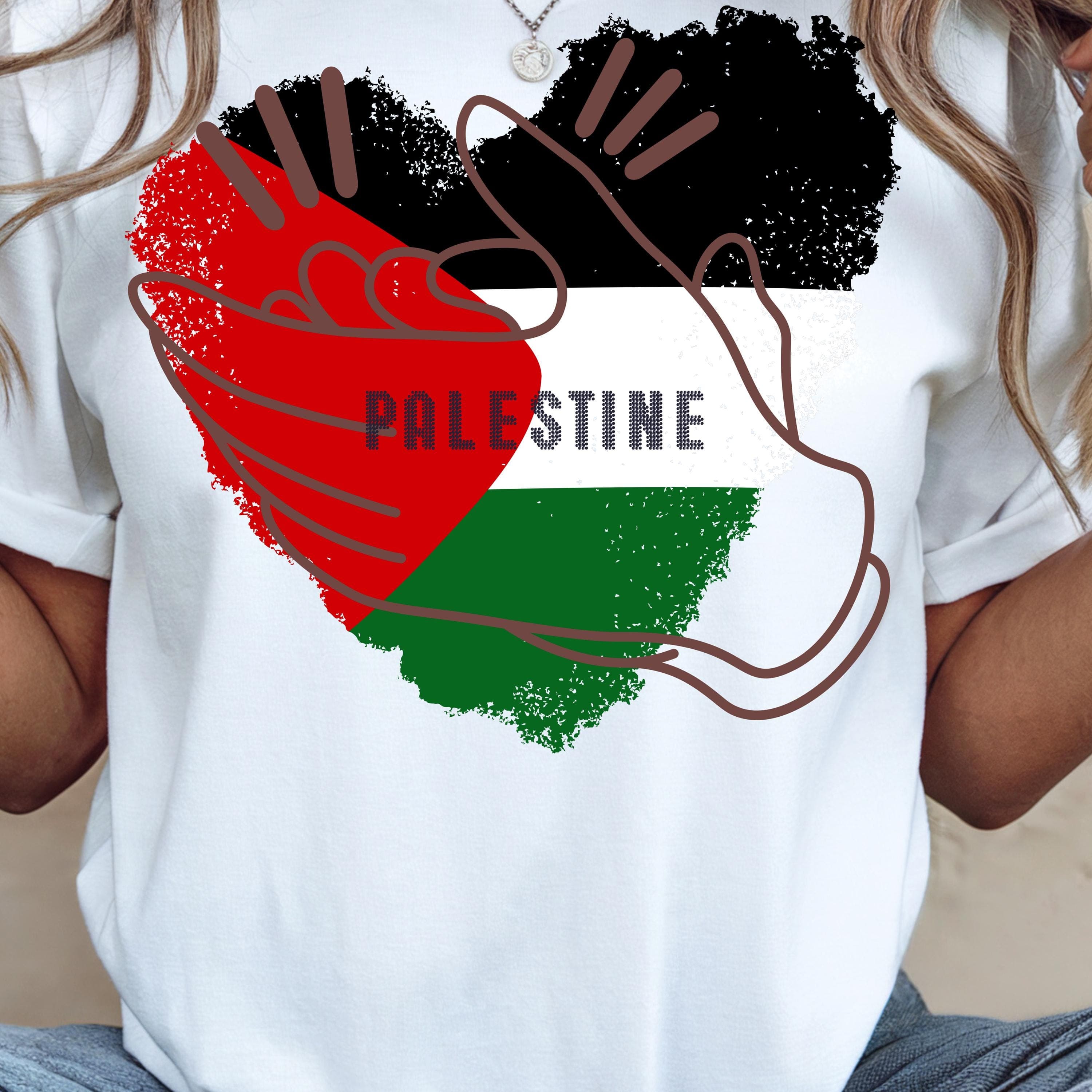 Comfort Colors Palestine Support T-Shirt: Middle East Peace Graphic Tee