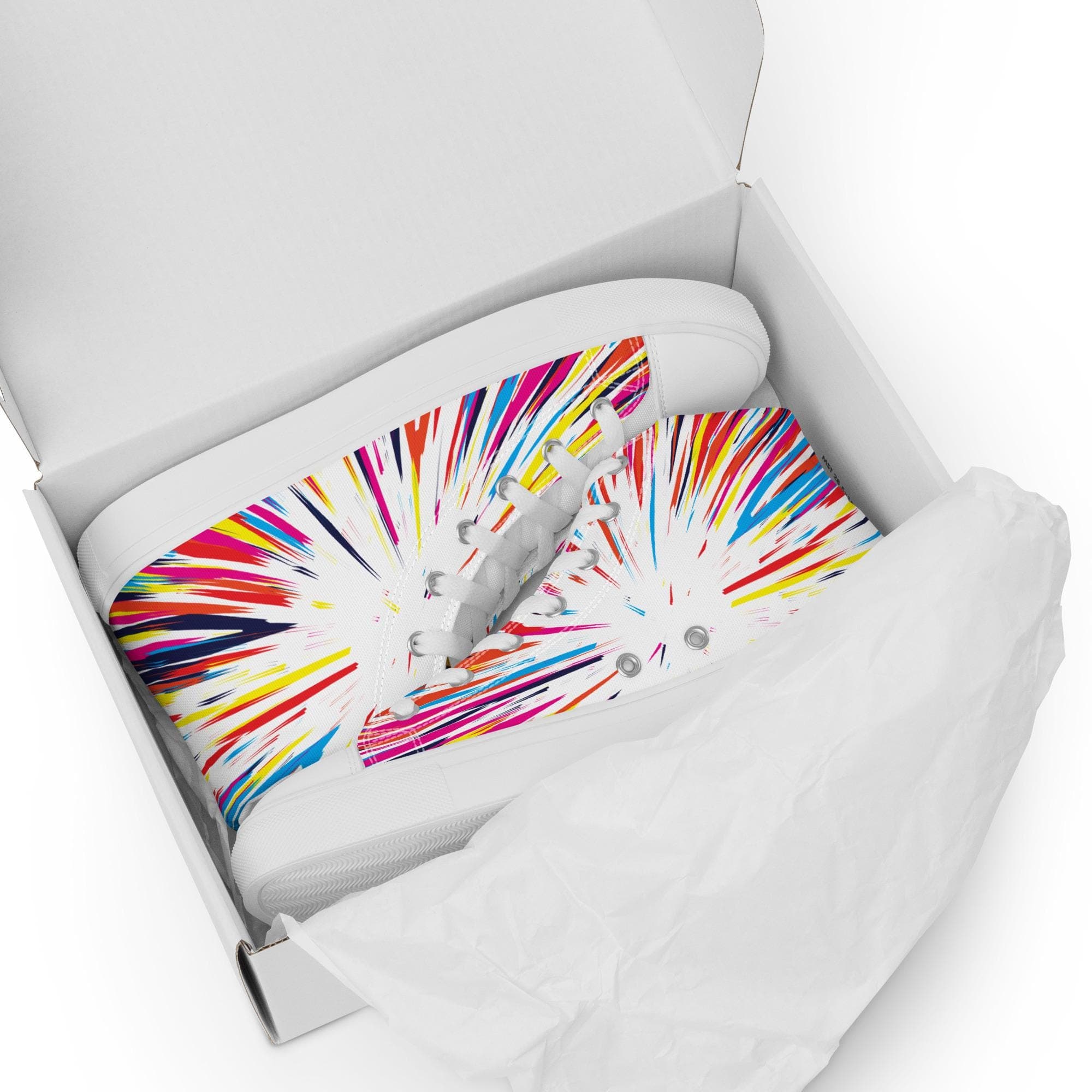 90s Retro High Top Canvas Shoes | Unisex Vintage Style Sneakers | Colorful Streetwear