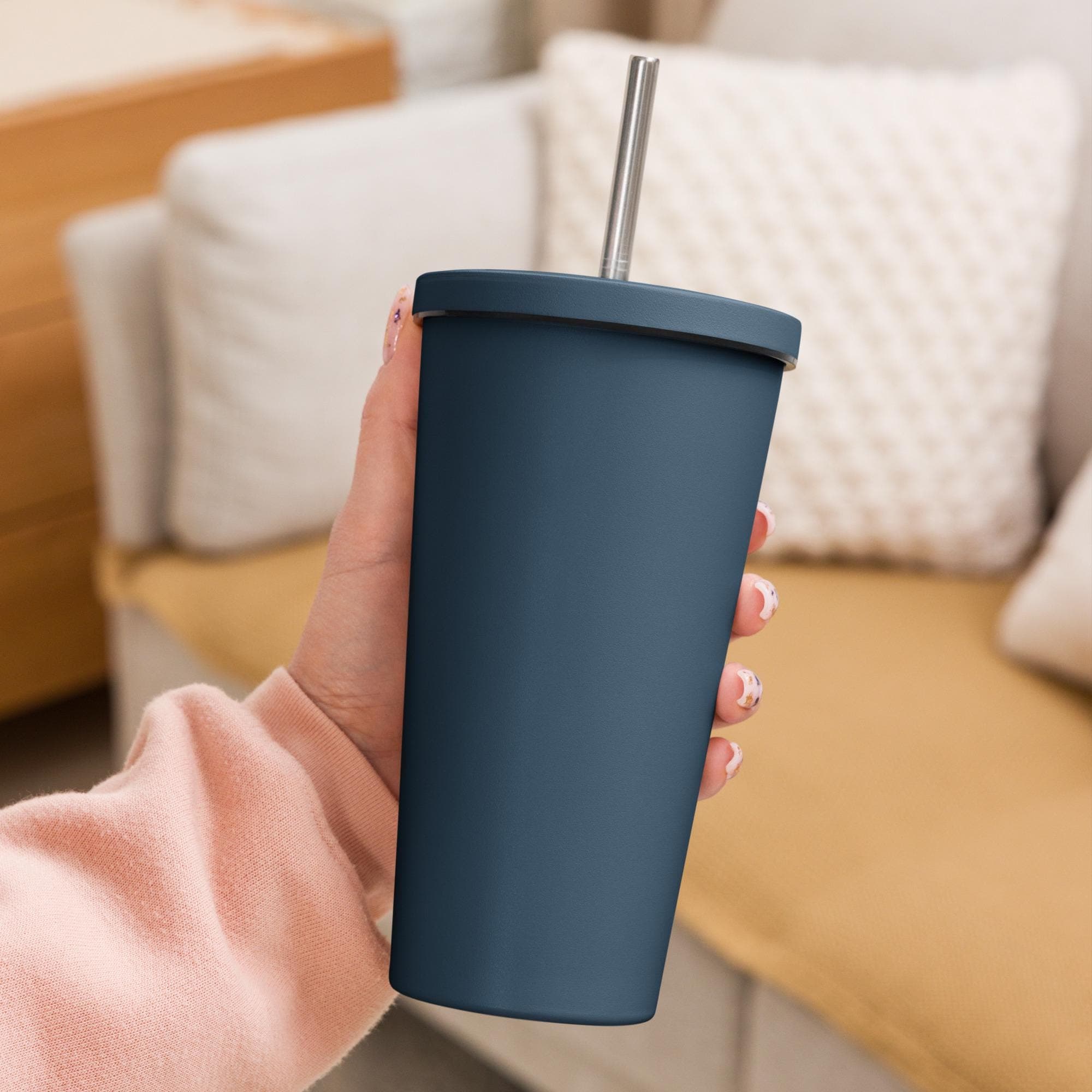 Personalized Insulated Tumbler with Straw – Custom Name Travel Cup, Iced Coffee Cup, Gift for Her & Him