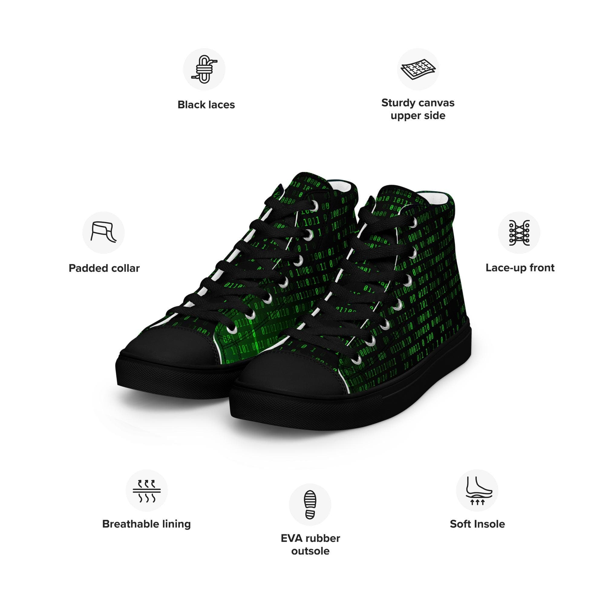Cyberpunk High Top Canvas Shoes: Futuristic Tech Design Sneakers