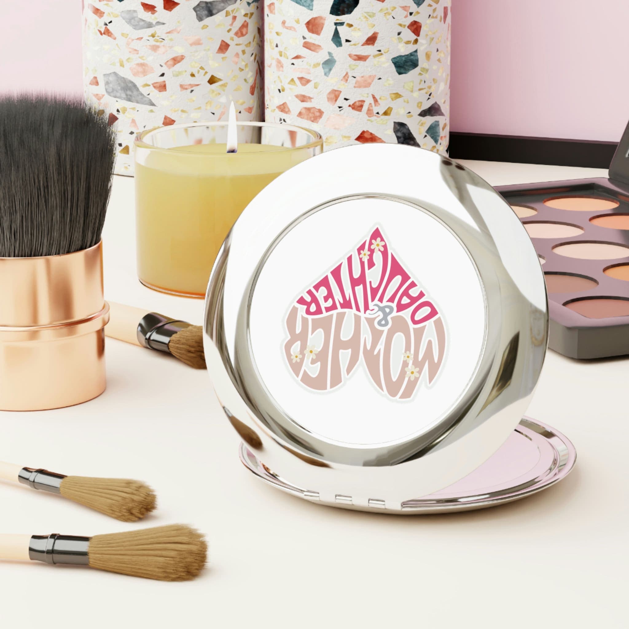 Personalized Compact Travel Mirror, Mum Gift