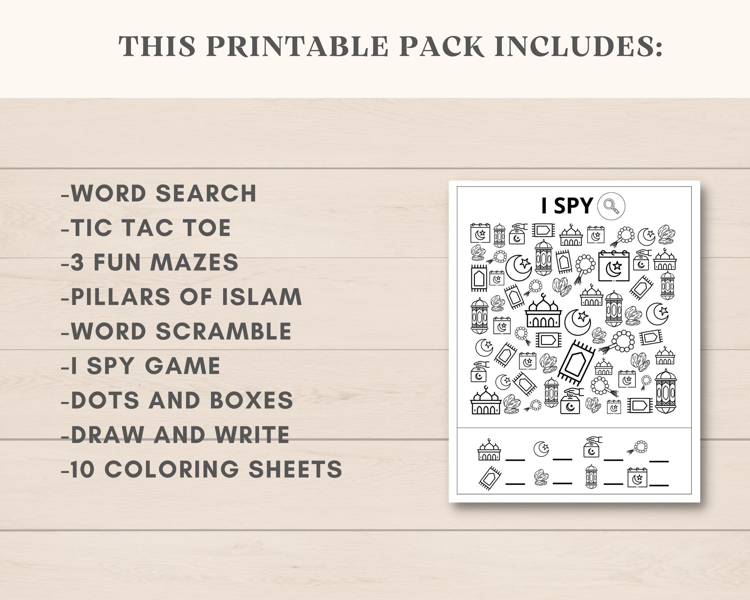 This Eid ul Fitr Activity Book is a perfect way to keep kids engaged. The PDF has fun Eid ul Fitr games and coloring sheets. It can also be used as a party favor.