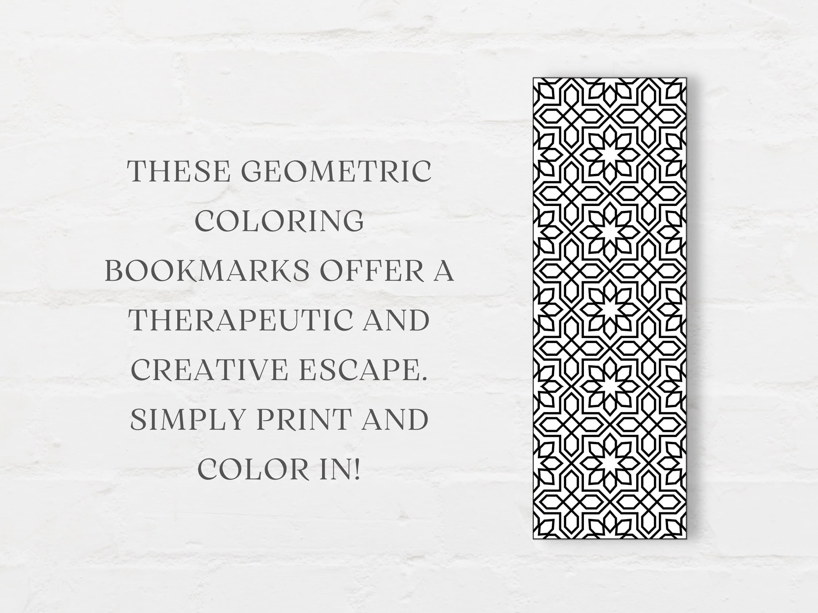 These Islamic art inspired Islamic coloring bookmarks offer a therapeutic and creative escape. Simply print and color in!