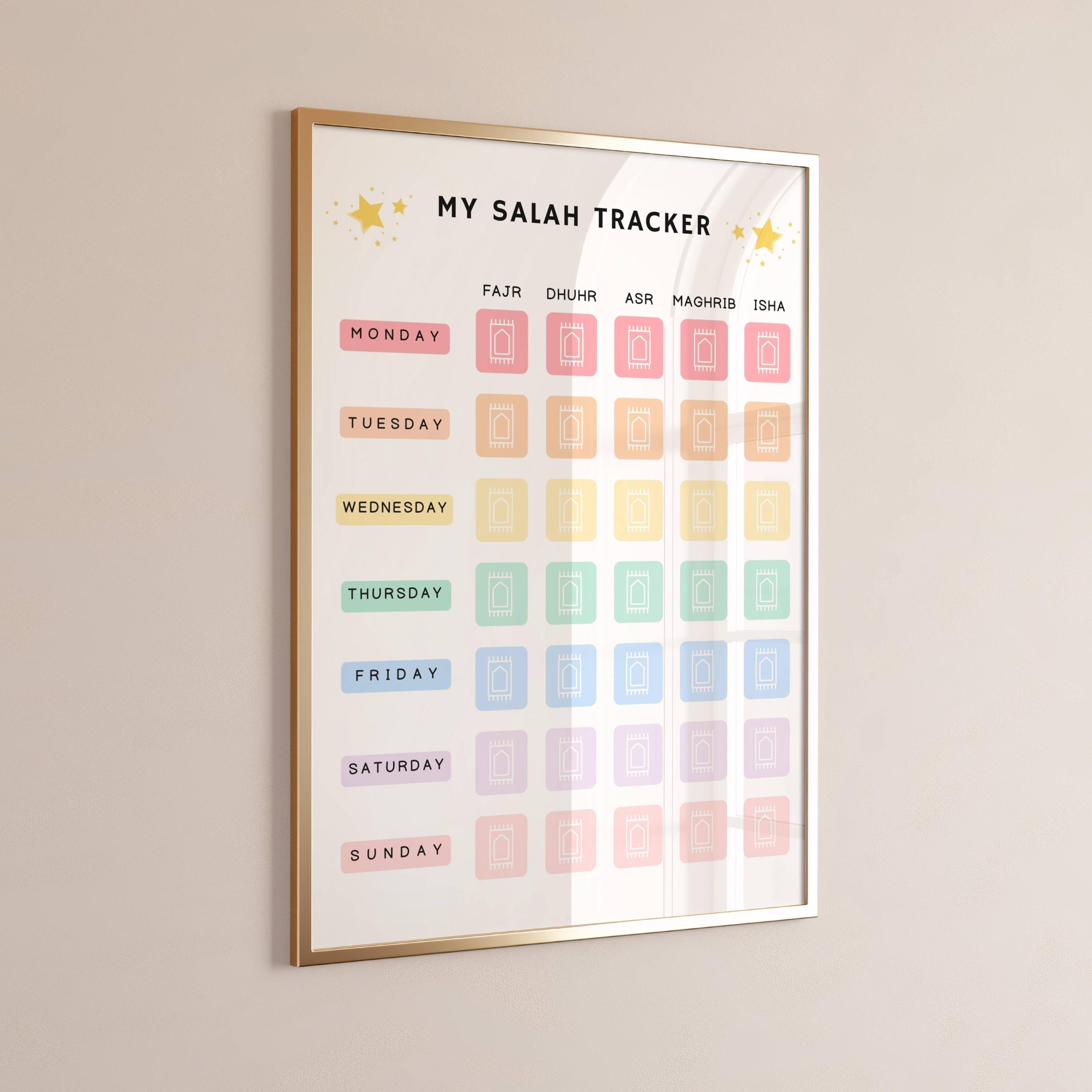 Islamic Salah Tracker, Prayer Tracker, Salah Tracker Printable, Daily Salah Tracker, Islamic Prayer, Salah Chart, Namaz tracker, Salah Sheet