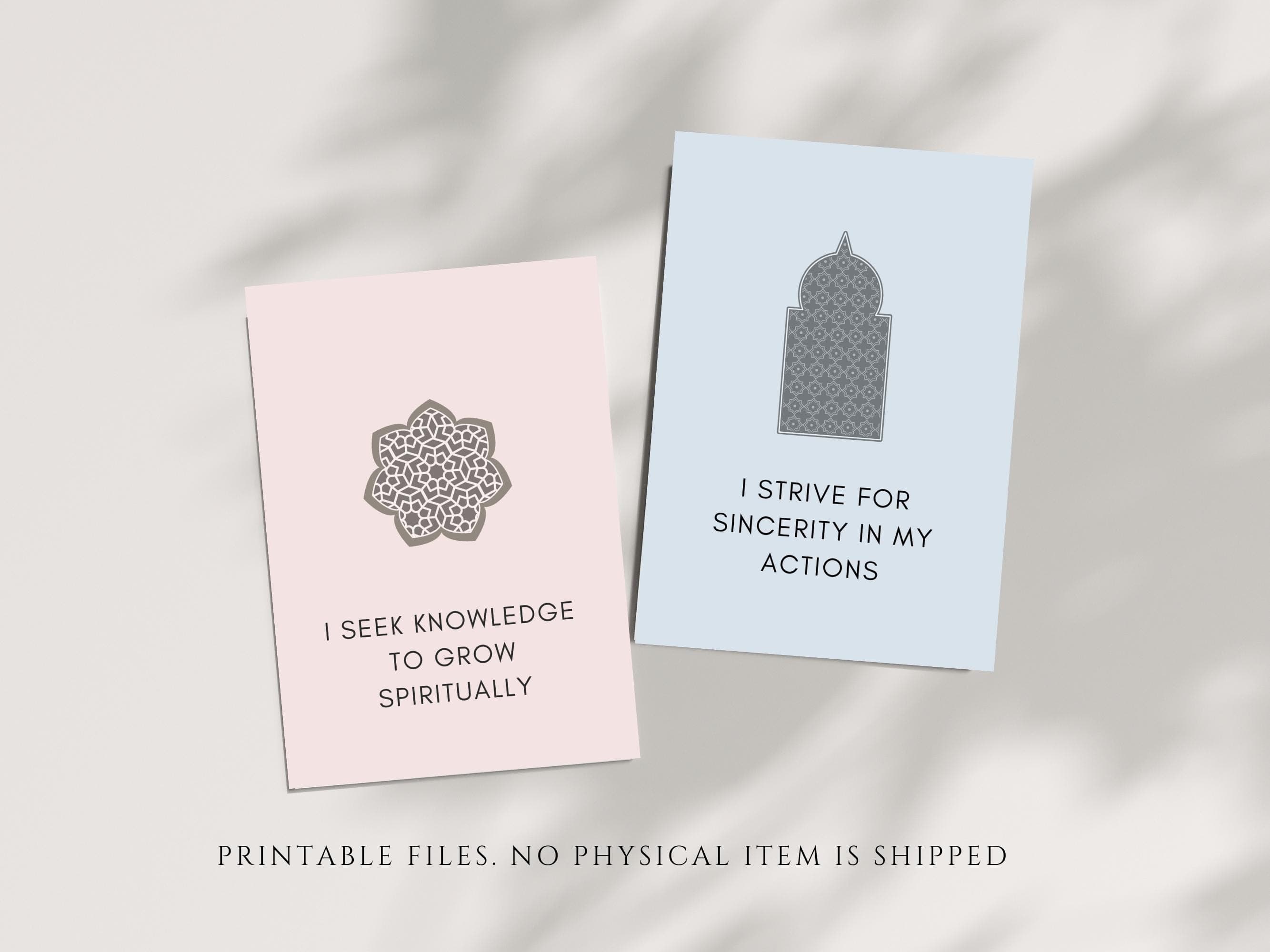 These 28 cards feature unique Islamic affirmations rooted in Islamic values. From gratitude and patience to kindness and resilience, these affirmatio.