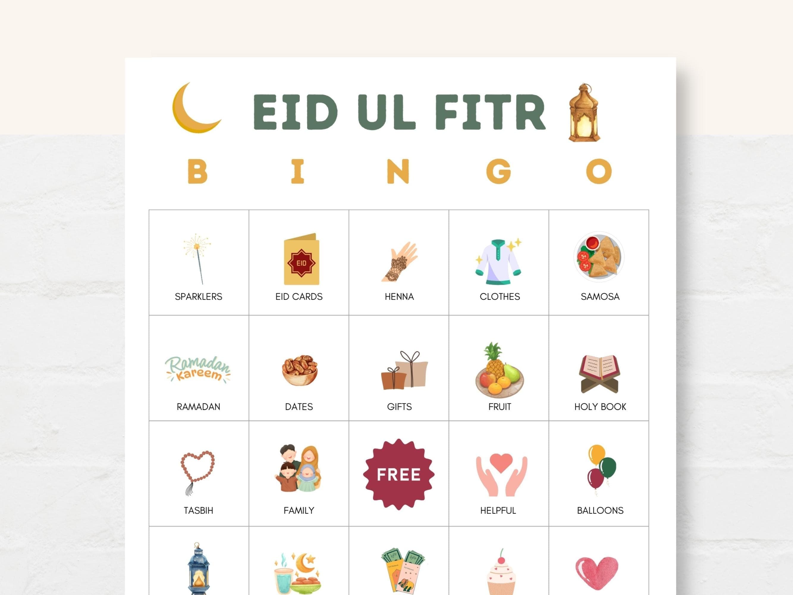 Celebrate Eid ul Fitr with fun using this Eid ul Fitr Bingo Game! This Eid printable activity is perfect for kids and families to enjoy during Eid gatherings, offering a creative and interactive way to celebrate.