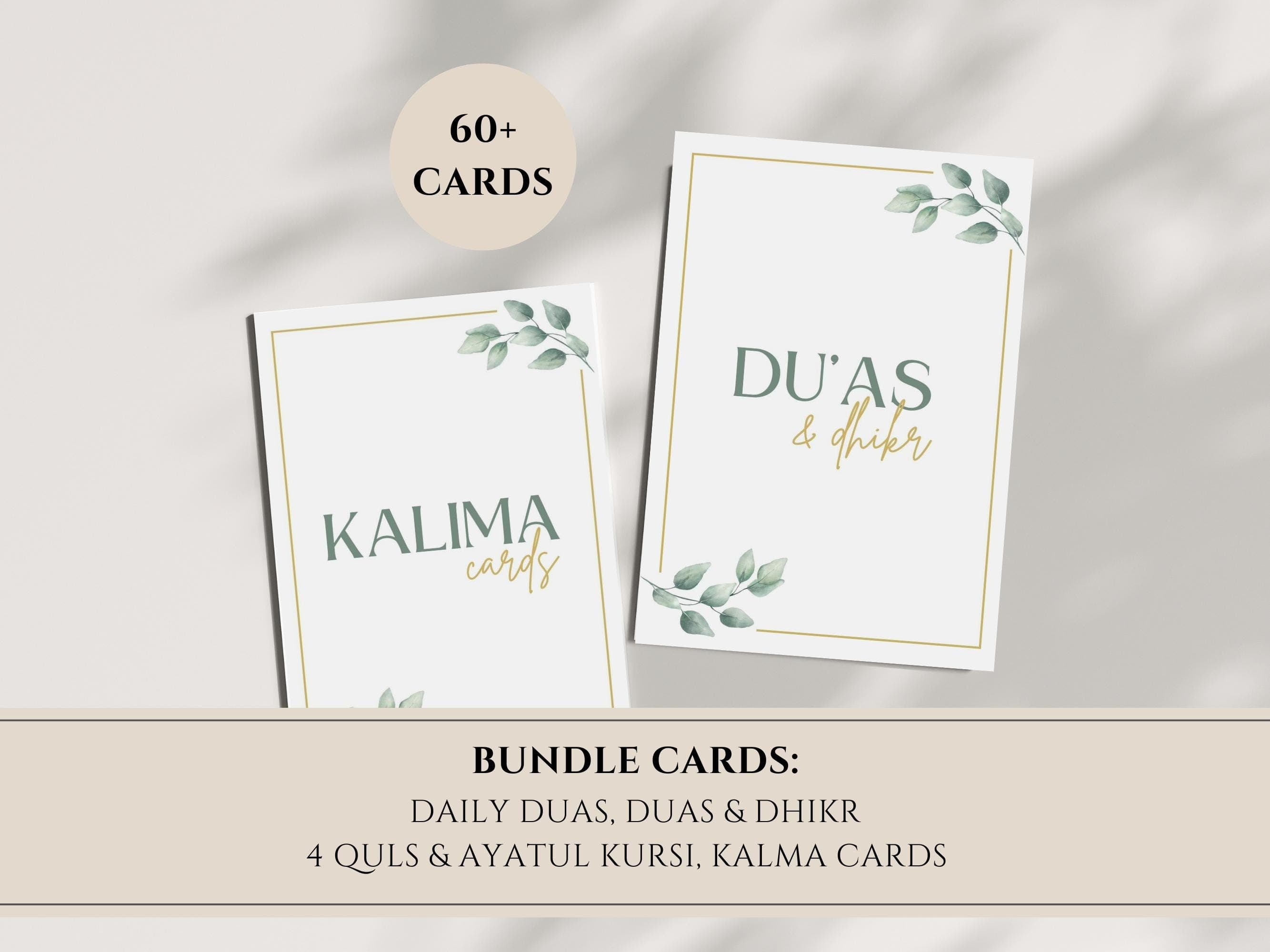 Islamic Flashcards Bundle, Islamic Duas, Dua cards, Dhikr Cards, Kalima Cards, Ayatul Kursi, 4 Qul Cards, Islamic Cards, Islamic Educational