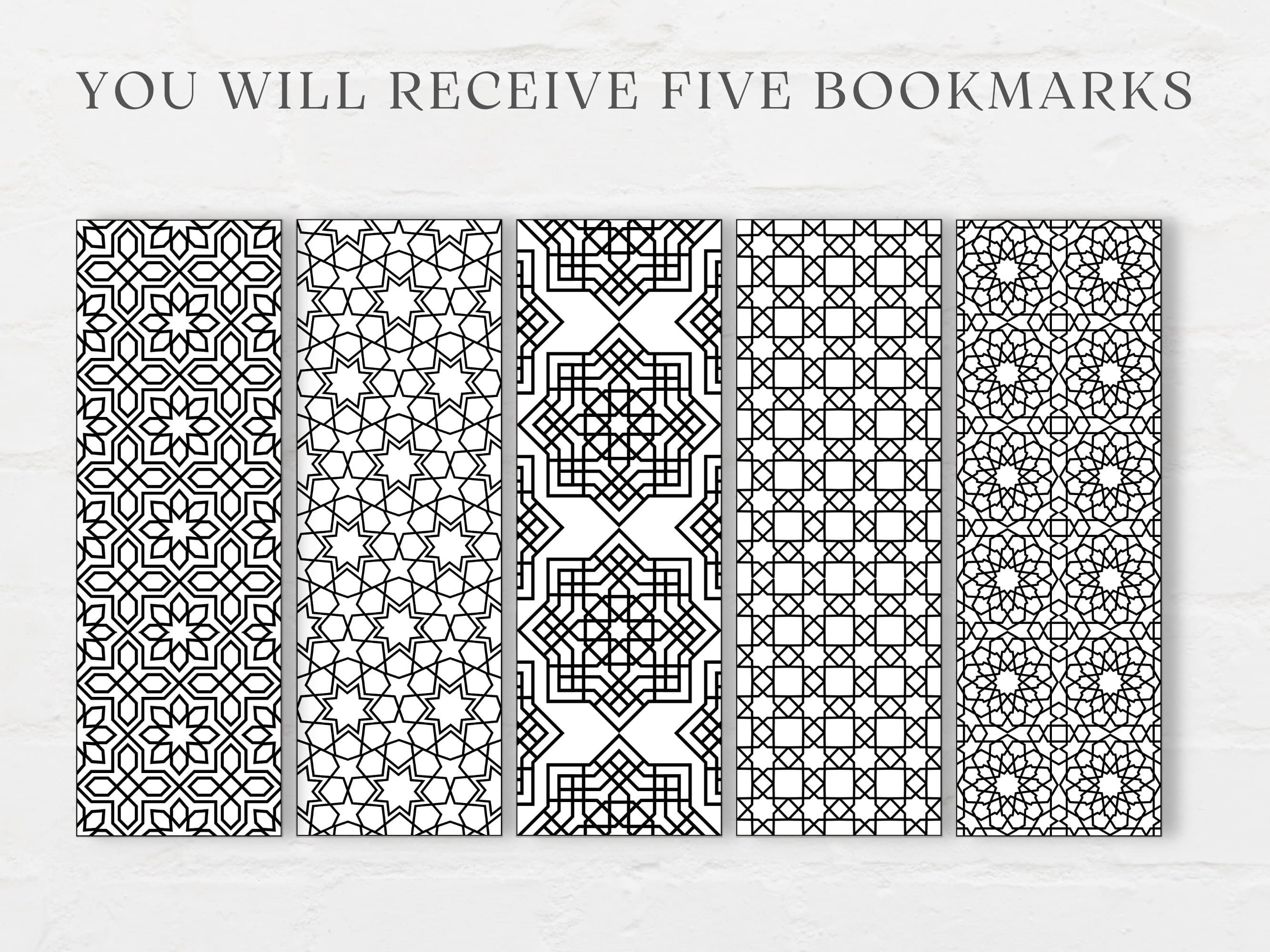 These Islamic art inspired Islamic coloring bookmarks offer a therapeutic and creative escape. Simply print and color in!