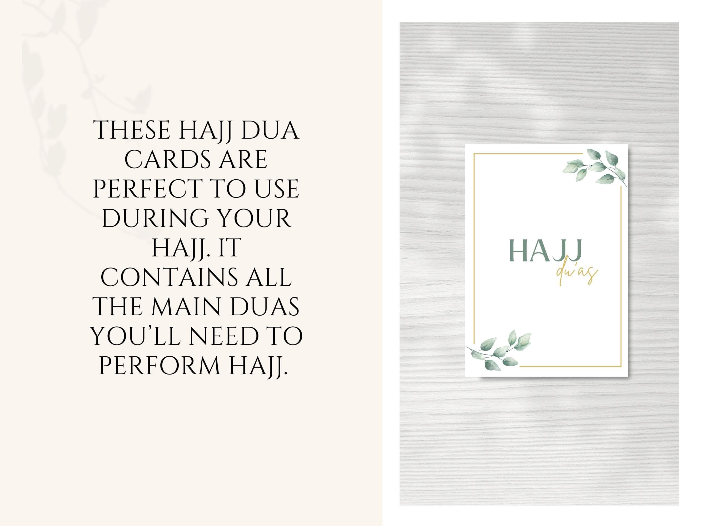 These Hajj Dua Cards are perfect to use during your Hajj. It contains all the main duas you’ll need to perform Hajj. Staple or add keyring as shown in pictures.