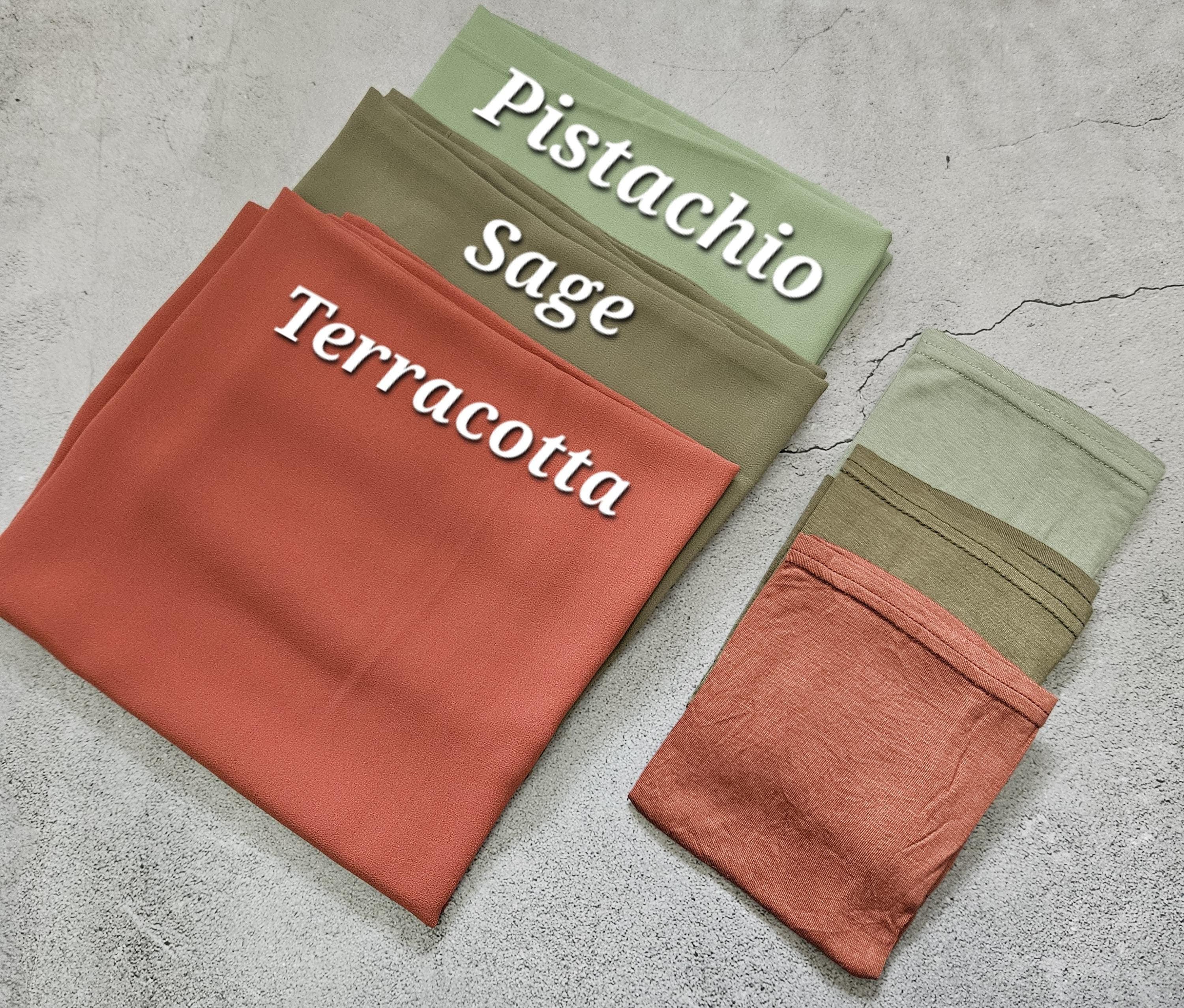 HIJAB & CAP set chiffon scarves and undercap jersey set shawl matching set premium dubai hijab emirati hijab gift set, jersey undercap - image 5