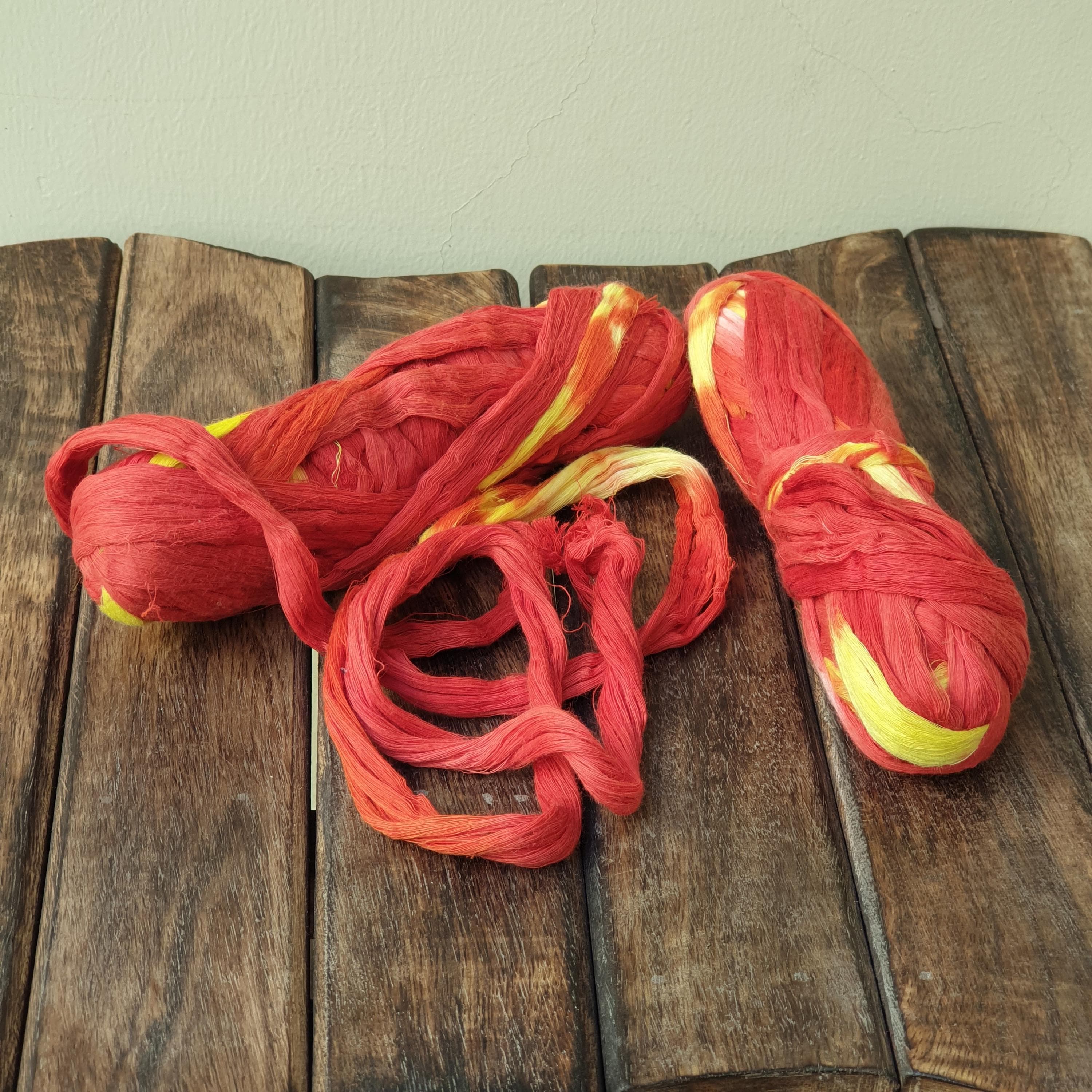 Red Yellow Pooja Kalawa Mauli Thread: Hindu Sacred Blessing Sutra