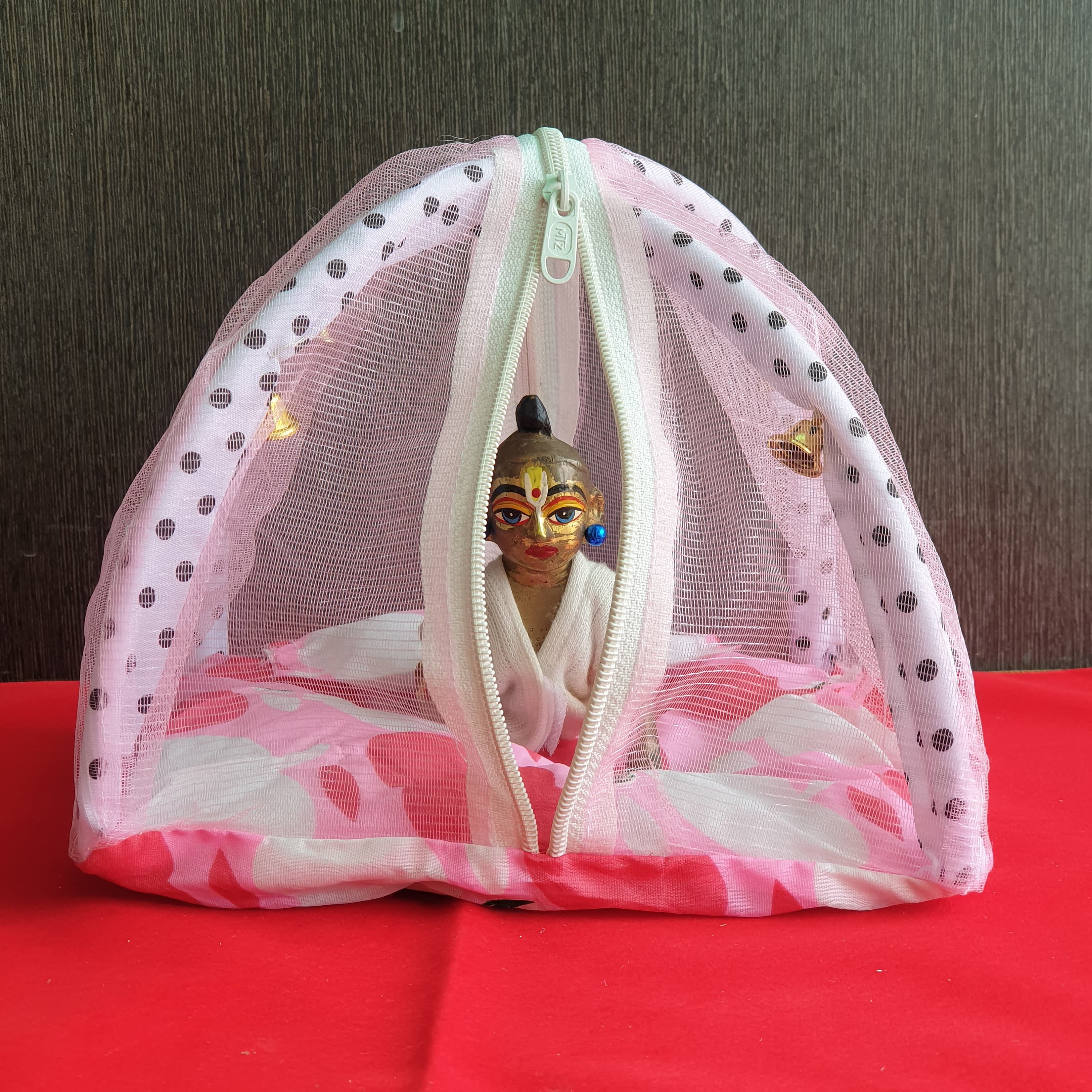 Laddu Gopal Mosquito Net Bed: Deity Idol Sleeping Bed (0 To 6 No Sizes)