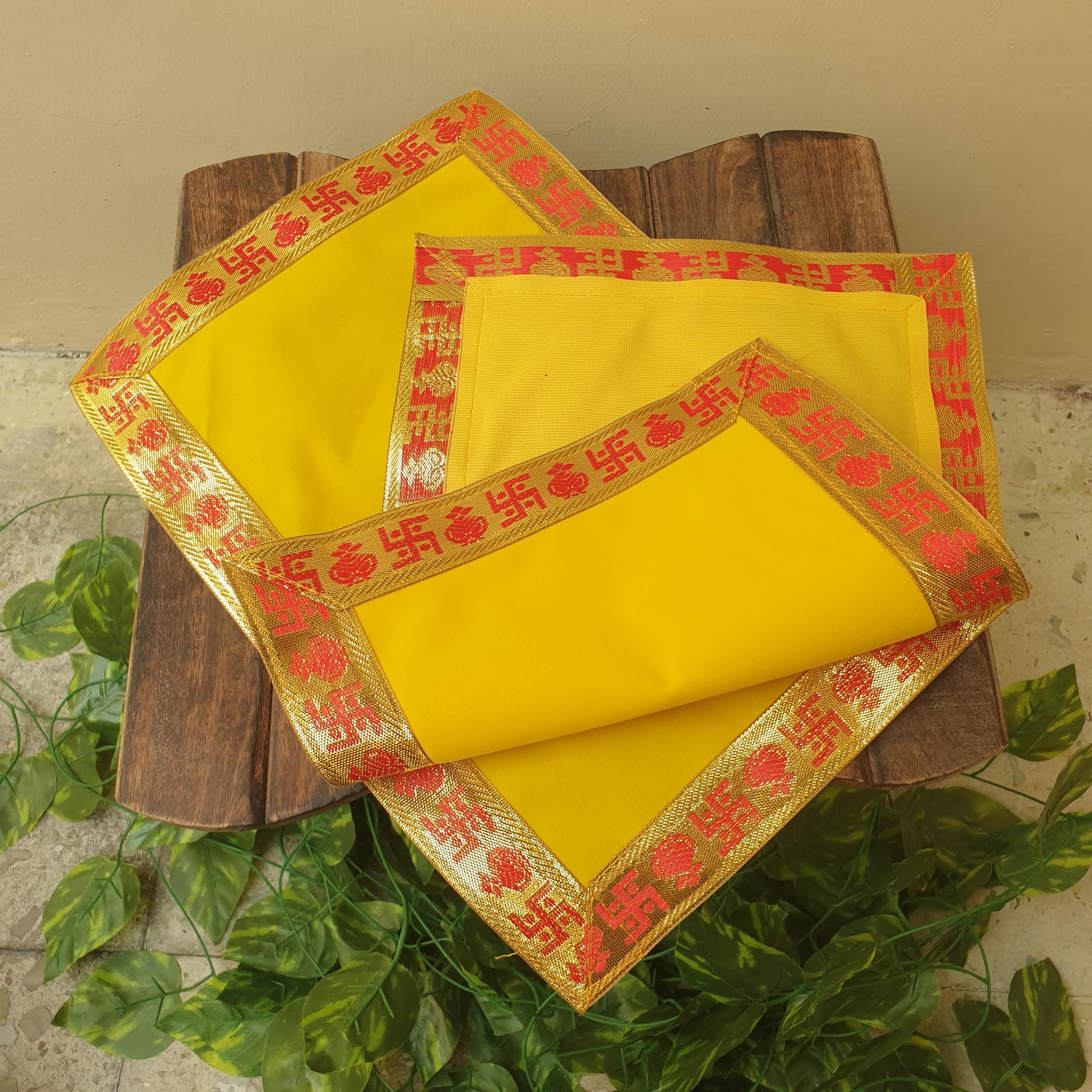 yellow velvet pooja aasan,
hindu prayer mat velvet,
velvet pooja mat pack of 2,
pooja chowki cloth yellow,
hindu mandir aasan cloth,
velvet asan for pooja,
aasan for god idols,
pooja altar cloth velvet,
pooja room decorative cloth,