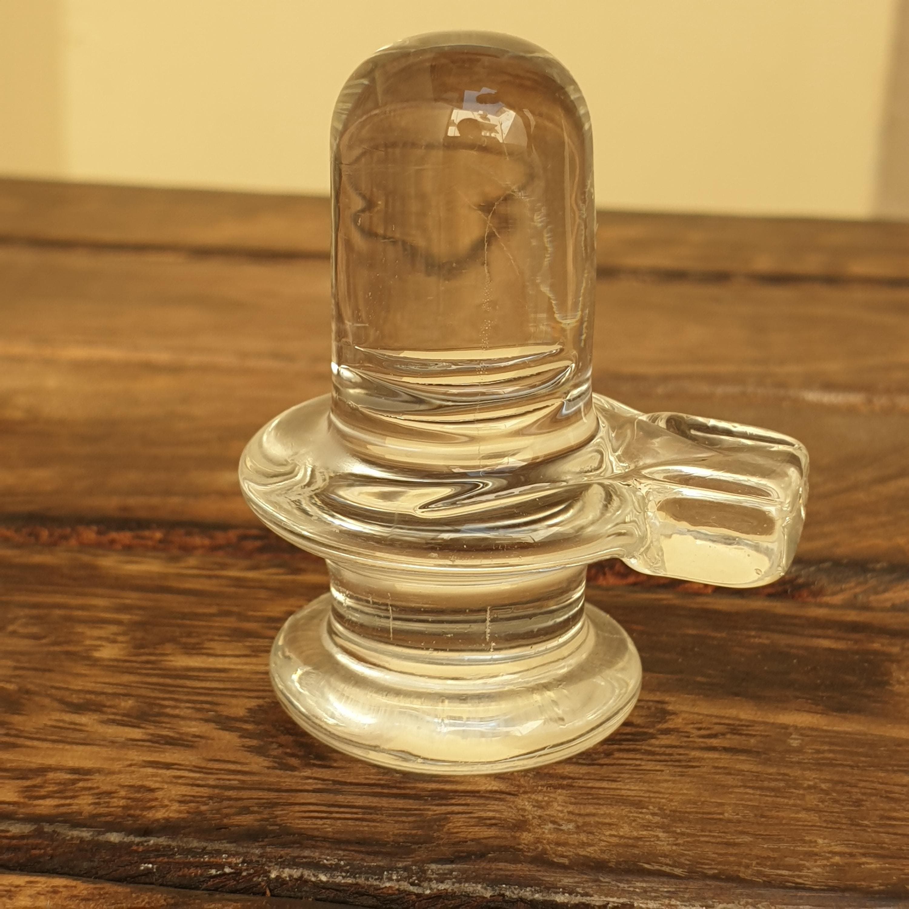 Crystal Quartz Shiva Lingam – Sphatik Shivling for Home Temple, Meditation Decor