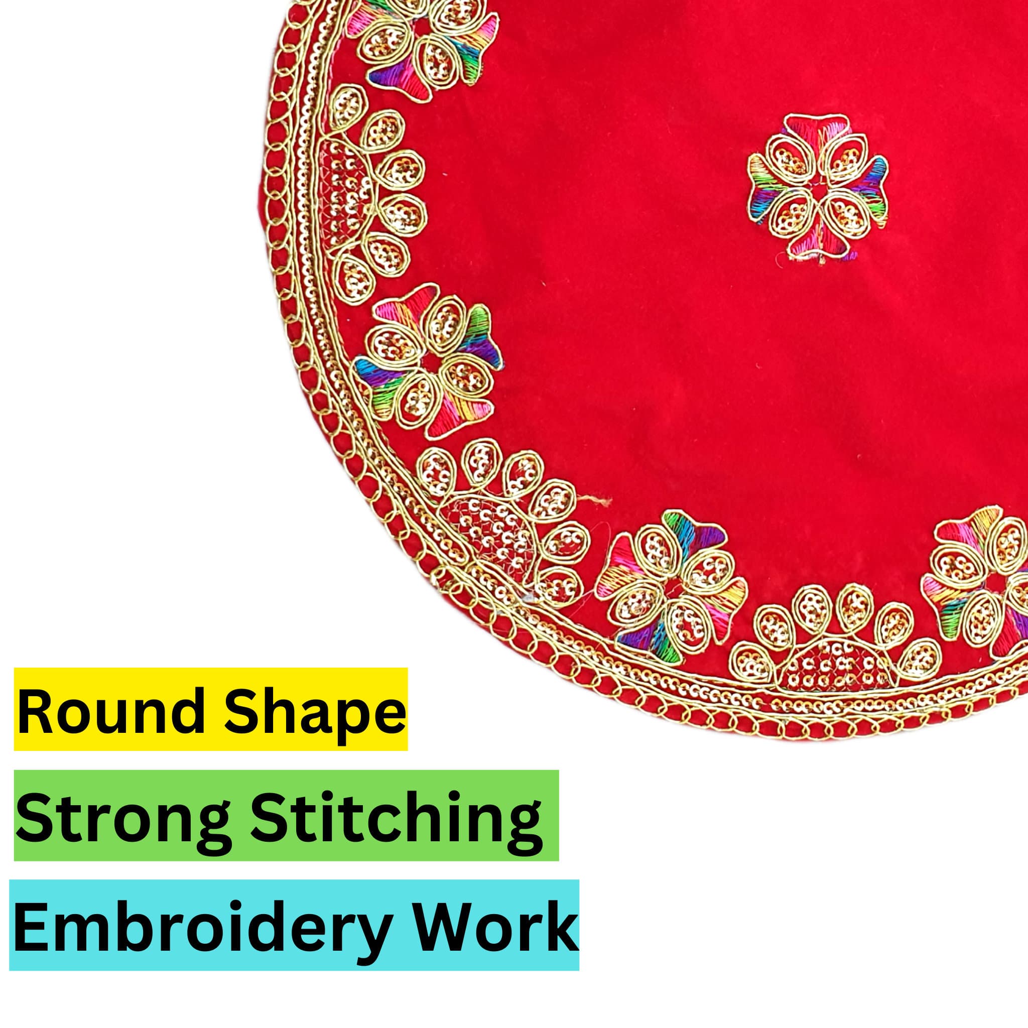 prayer mat,
pooja Items,
temple decor,
aasan,
blessings pooja room,
hindu goddess,
spiritual decoration,
indian handicrafts,
pooja thali cover,
round pooja cloth,
cmbroidery cloth,
altar cloth,
laddu gopal dress