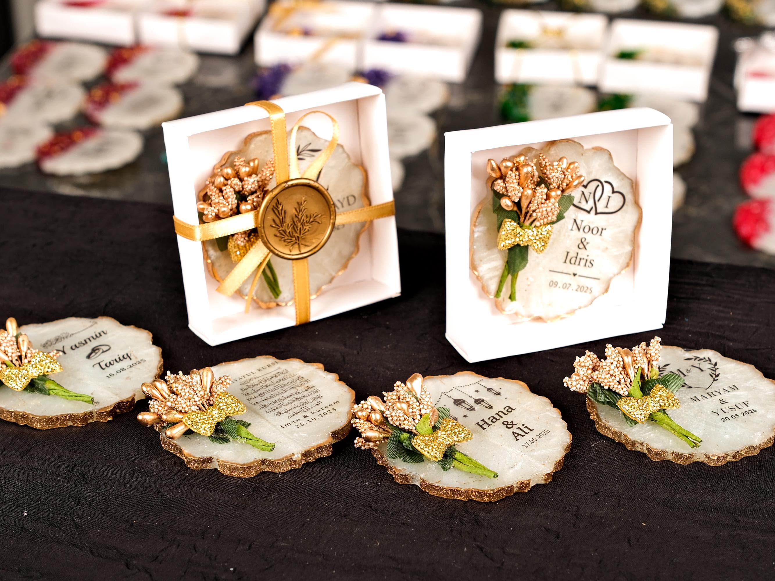 Islamic Wedding Favours, Custom Epoxy Magnet with Seal, Save The Date Magnet, Muslim Wedding Gifts, Nikkah Engagement Favors, Fridge Magnets