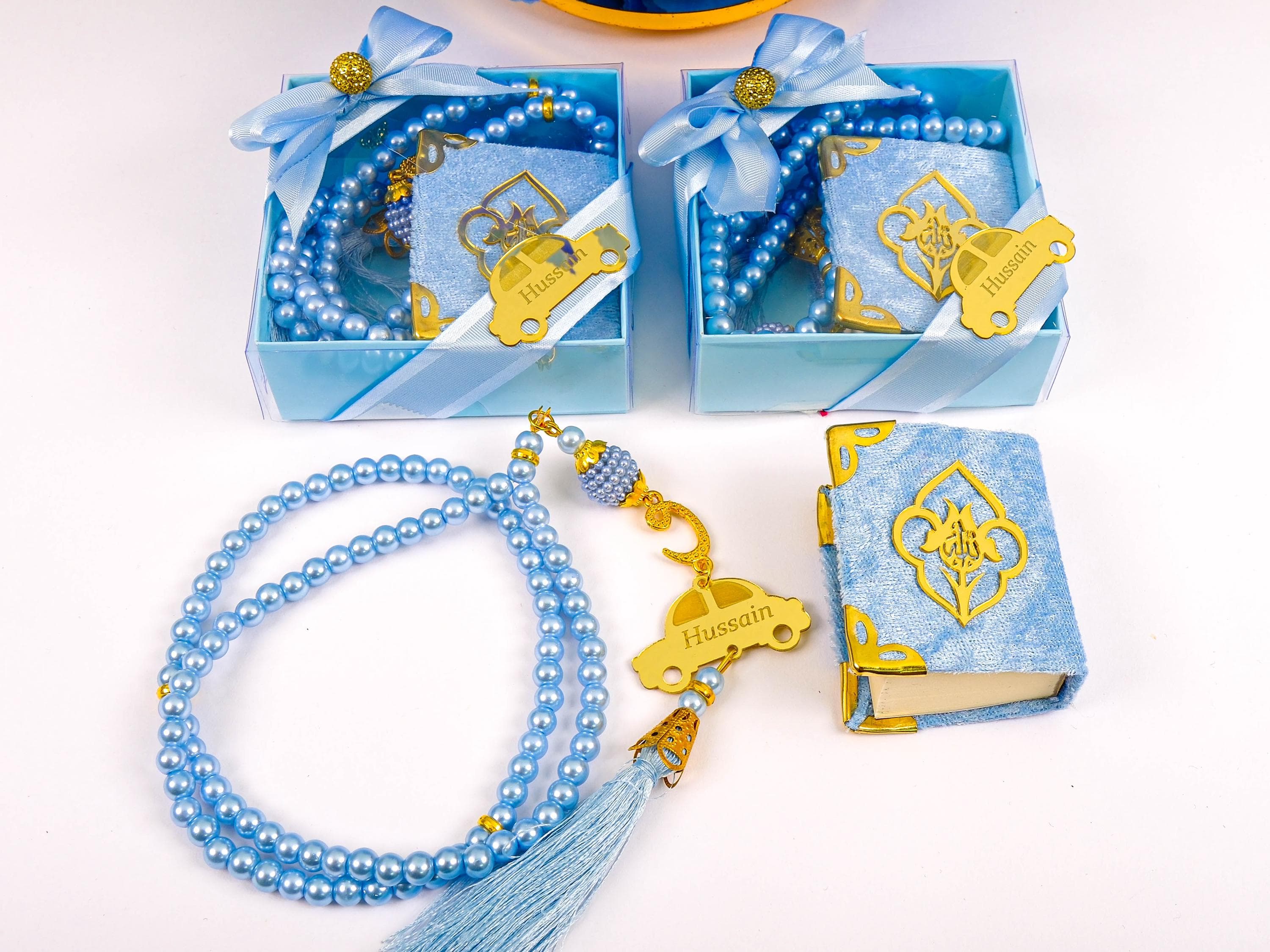 Personalized Mini Quran Tasbeeh Favors: Muslim Baby Shower, Birthday