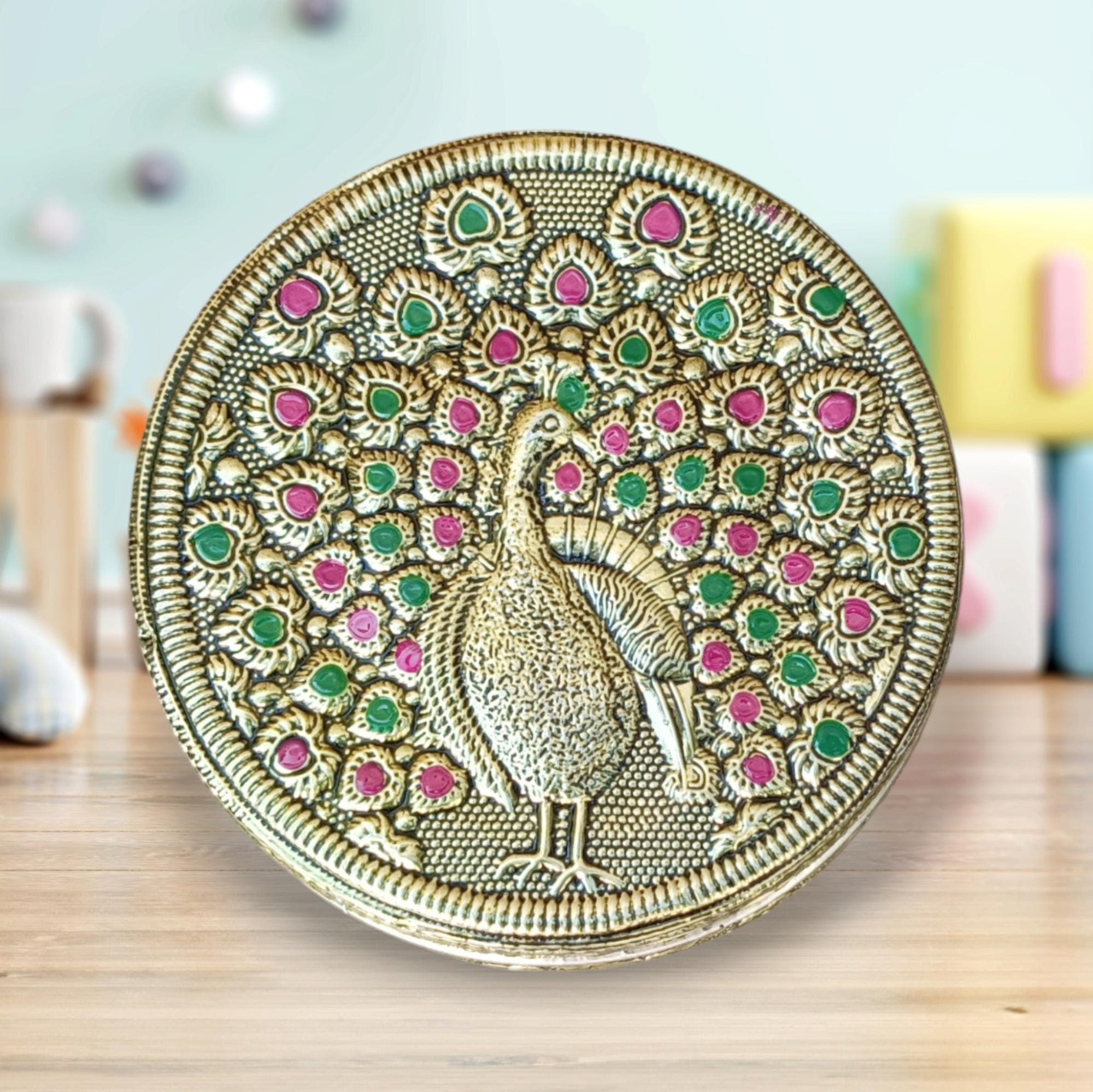 Meenakari Steel Storage Box β Handcrafted Indian Wedding Gift - image 3