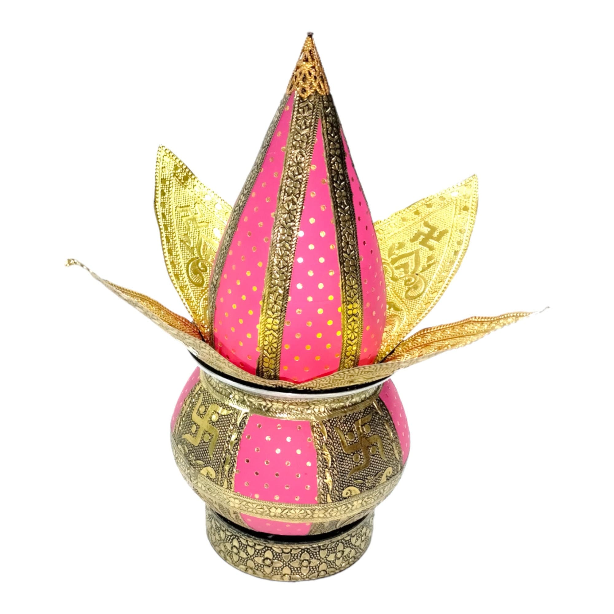 Meenakari Pooja Kalash Set, Temple Decor, Indian Wedding Gift
