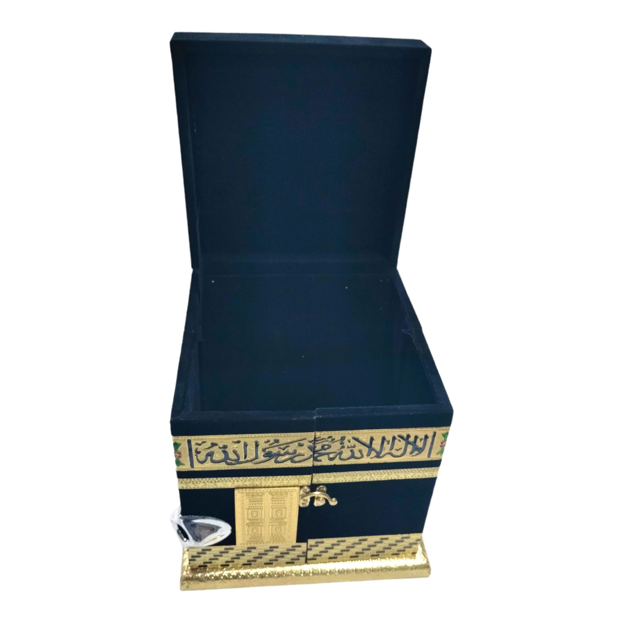 This Quran box is not just practical but also a great decorative piece for any room in your house. The perfect gift for any Muslim.
Black velvet wooden Quran box,
Islamic book box,
Quran storage box,
Islamic gift box,
Muslim gift,
Islamic home decor