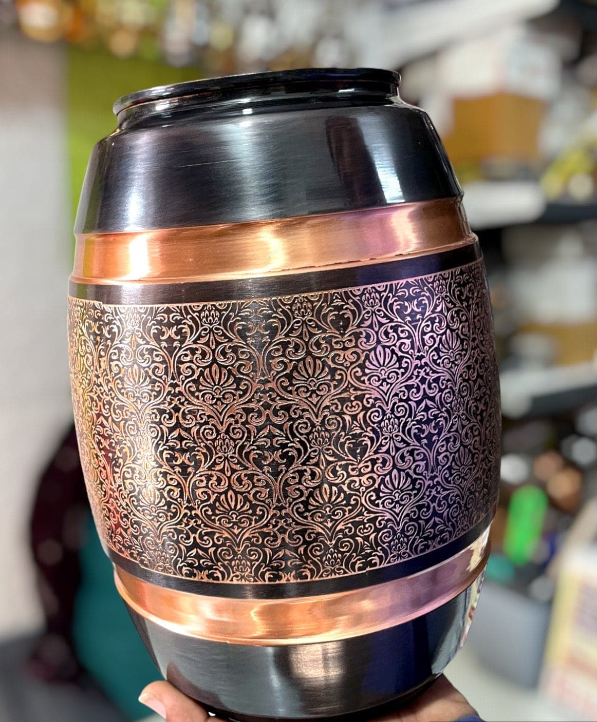 Copper water matka
Ayurvedic copper vessel
Traditional water pot
Antique copper container
Rustic water pot
Copperware for health
Ayurveda water container
Vintage copper pitcher
Copper pot for wellness