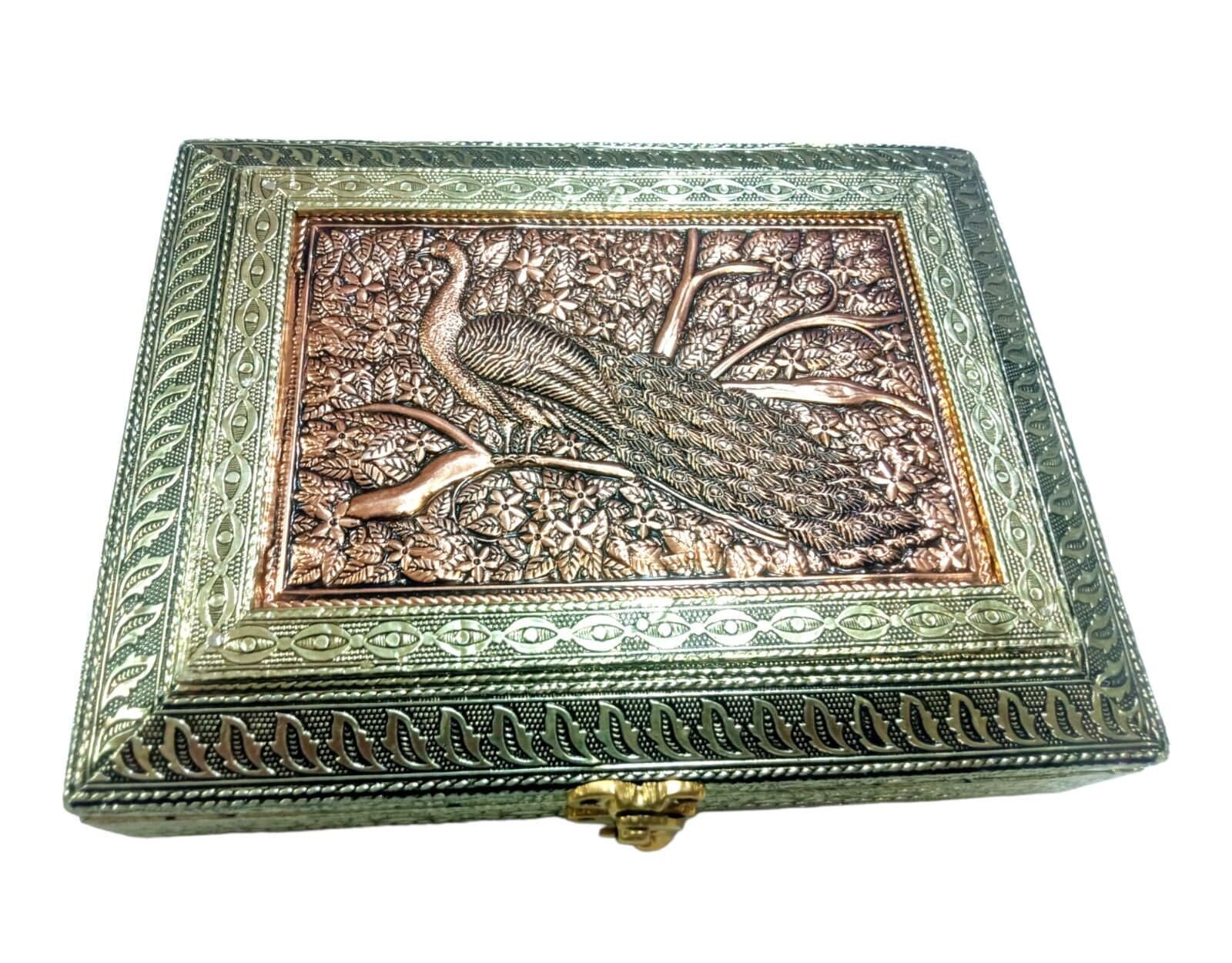 Handmade Wooden Dry Fruit Box: Peacock Design, Indian Wedding Favor - image 5