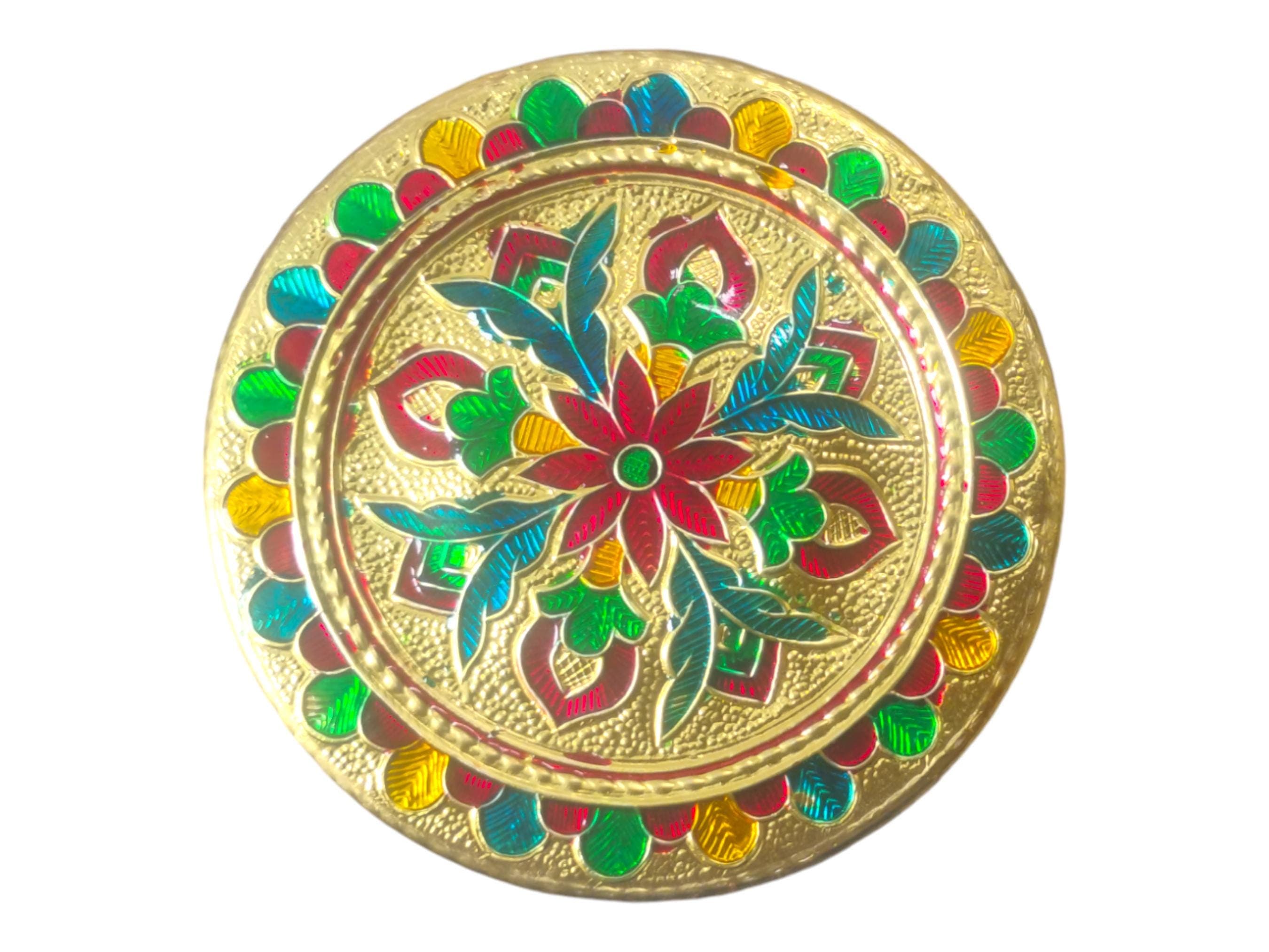 Meenakari Dabba Box: Oxidized Steel Chapati/Roti Container