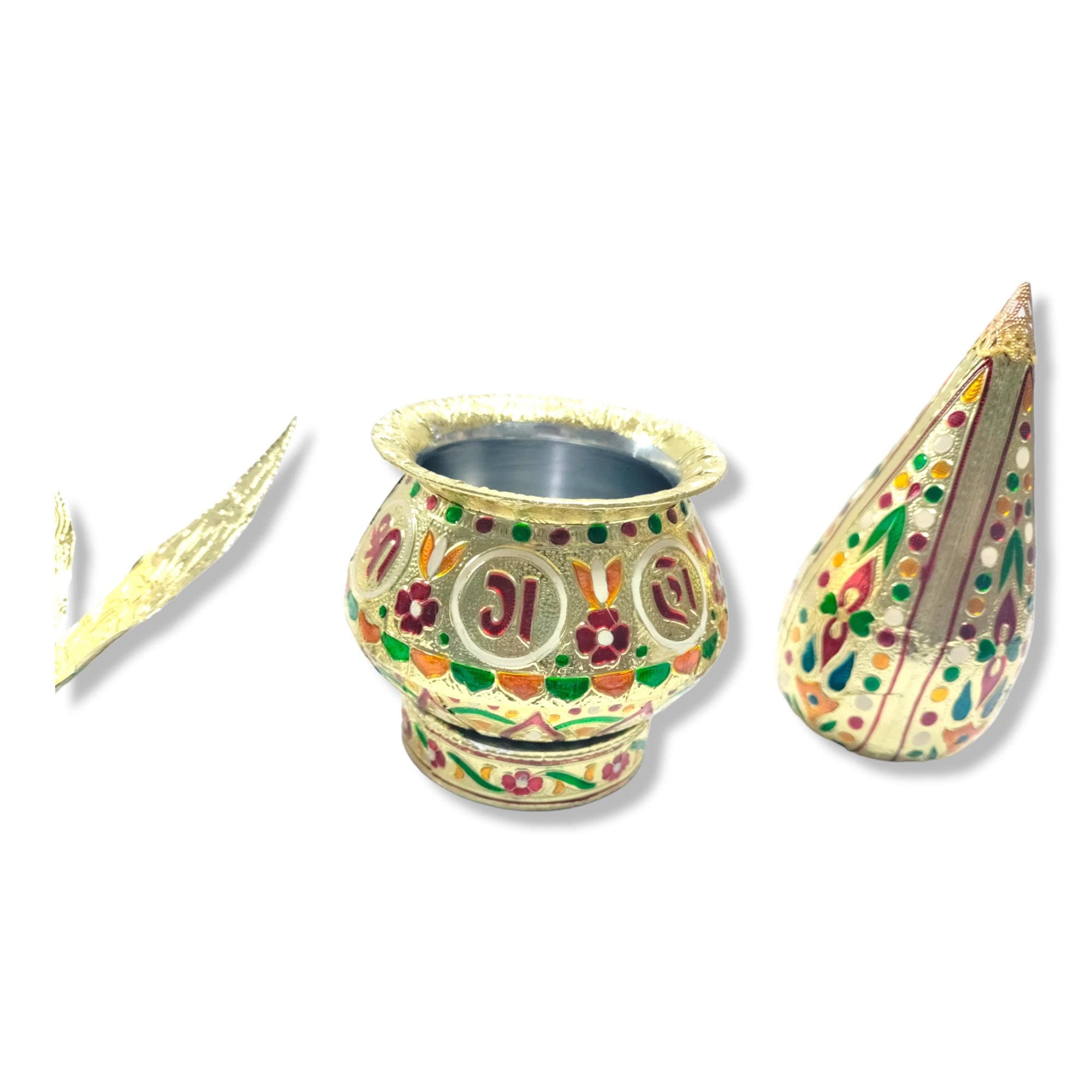 Exquisite Meenakari Design Pooja Kalash - Indian Handicrafts for Festive Occasions and Home Decor.
Pooja Kalash
Mangal Kalash
Pooja Pots
Regilious Puja Item
Meenakari Kalash
Ganesh Pooja Kalash
Pooja Items
Kalash
Aluminum Kalash
Kalash Set For Pooja