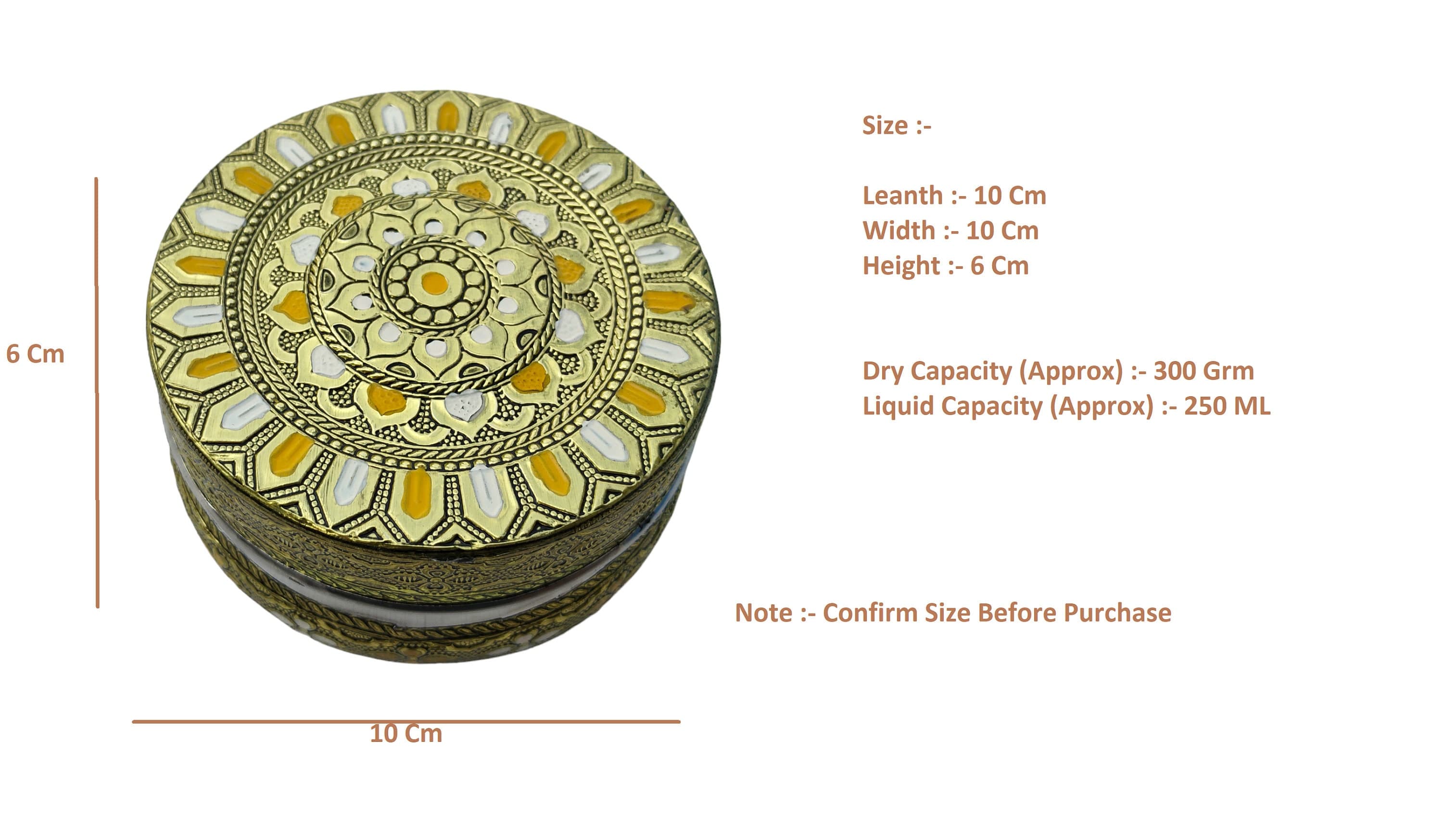 Handcrafted Menakari Dabba Container, Rajwadi Oxidized Box (12 Pcs) - image 4