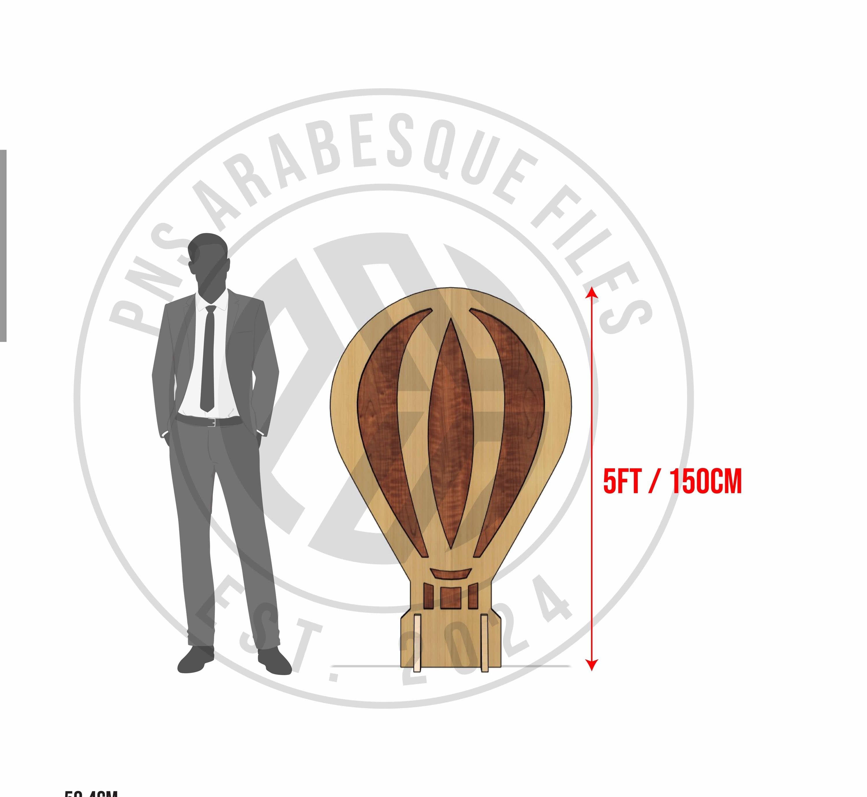 Hot Air Balloon Standee Laser Cut File • svg dxf ai eps digital download - image 3