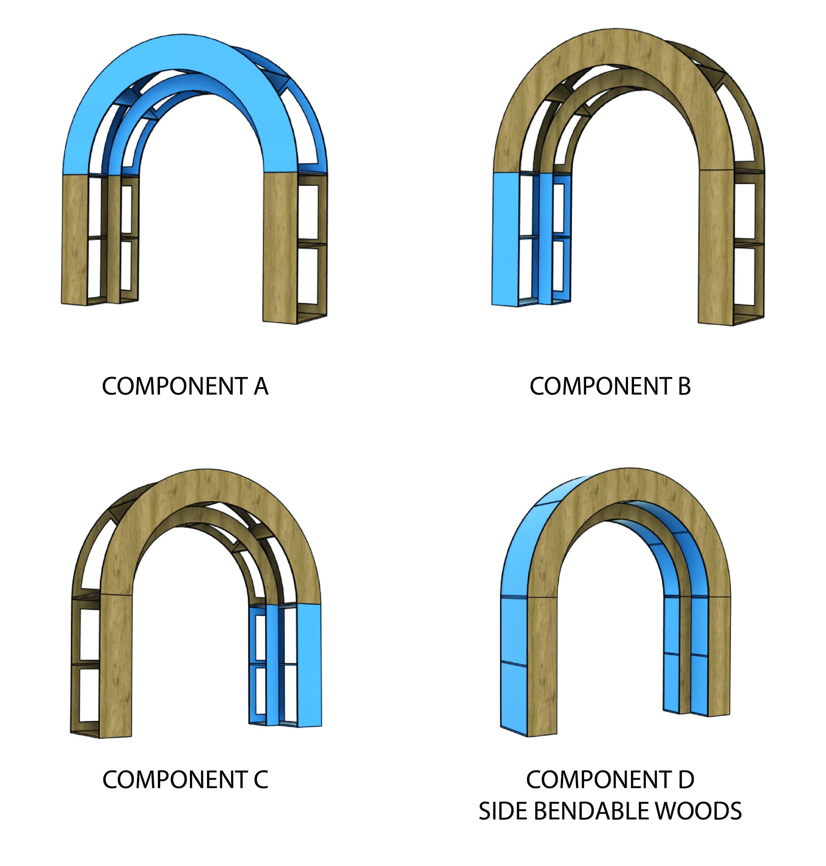 3D Layered Arch Backdrop Laser CNC Cut File Dxf Cdr Ai Eps - image 5