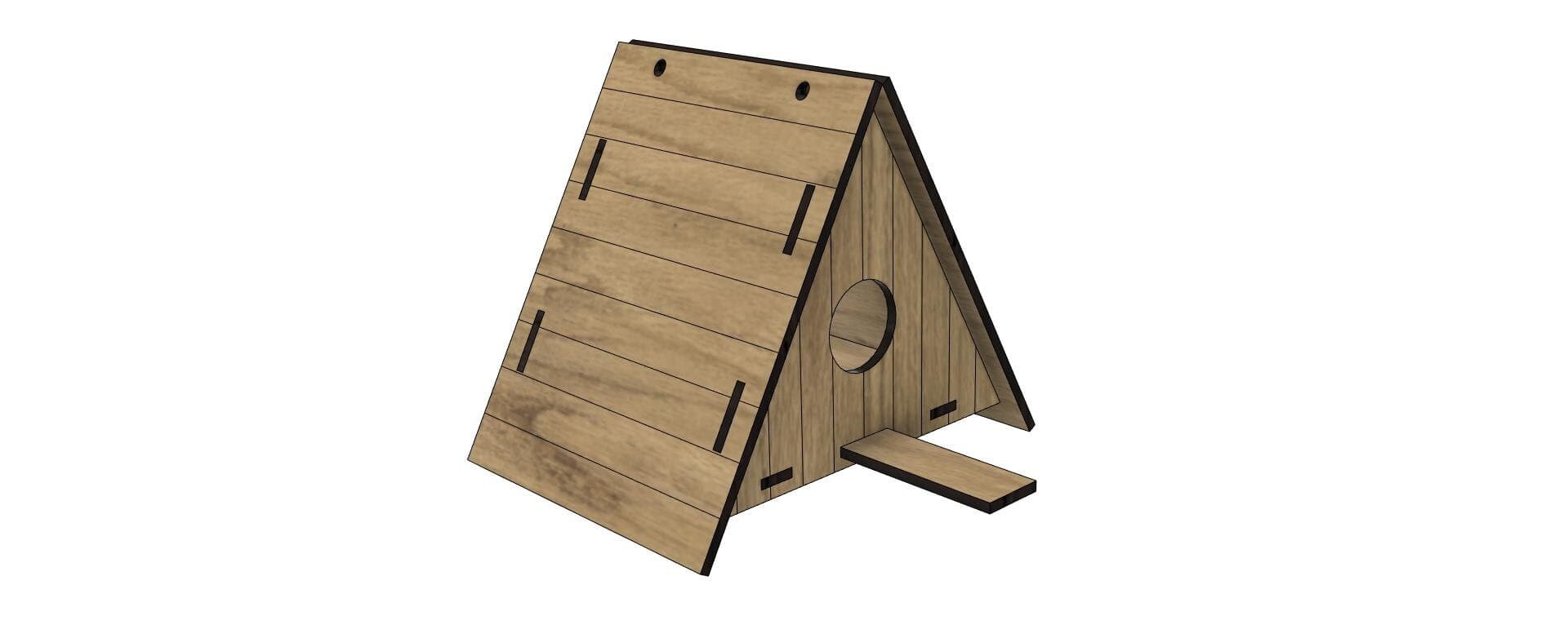 Triangular Bird House SVG Laser Cut File (Digital Download) - image 5