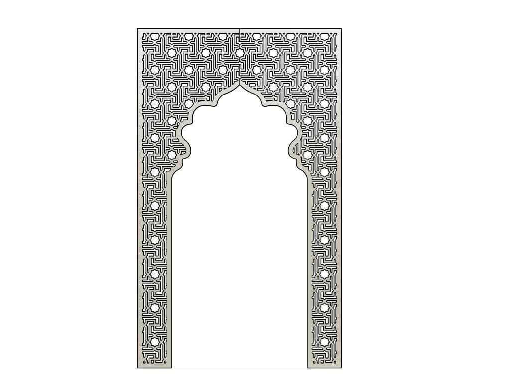 Islamic Mihrab Arch Wall Panel: Laser Cut CNC Prayer Niche (Digital Download) - image 4
