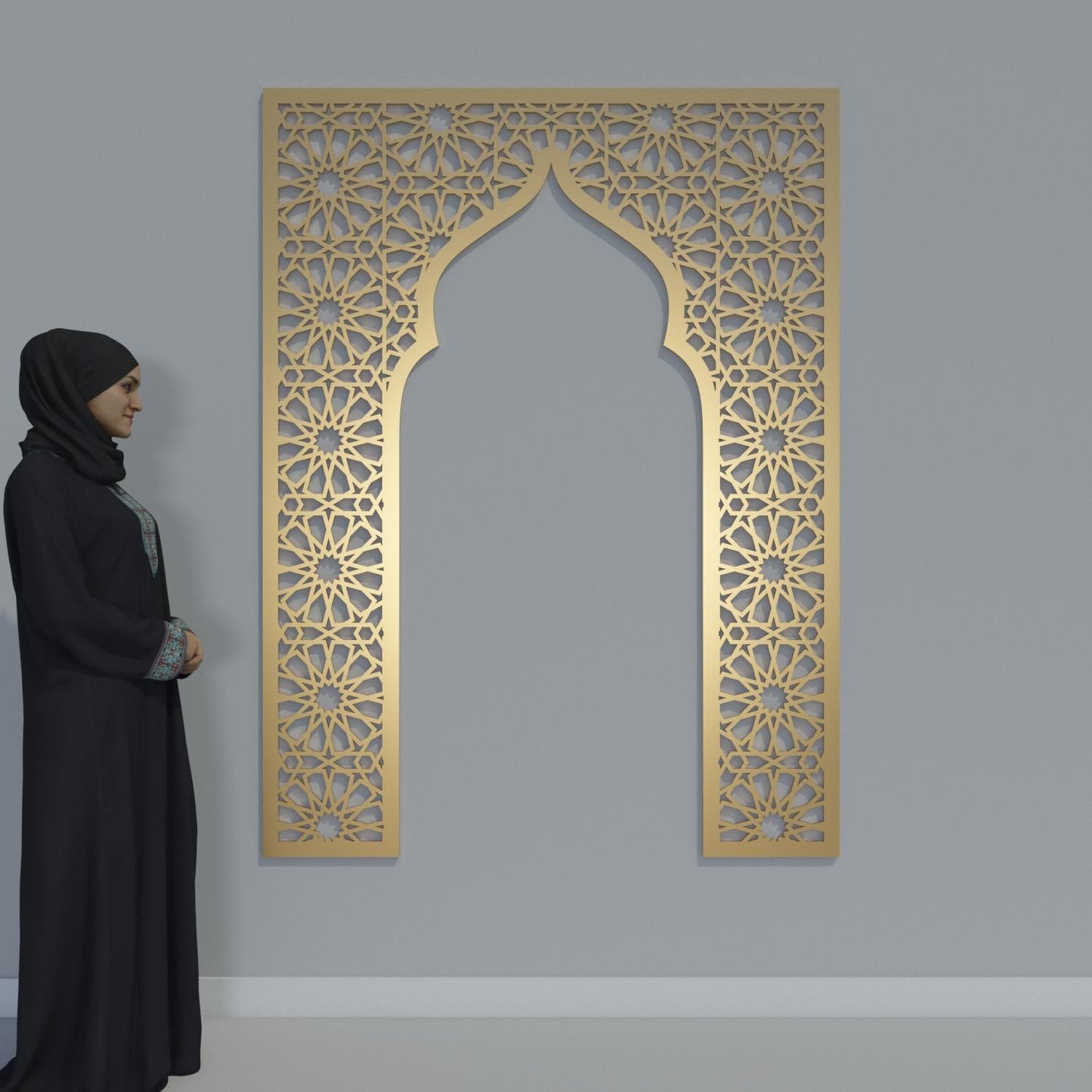 Mihrab Prayer Niche Arch Frame Laser Cut File: Islamic Pattern (Digital Download) - image 3