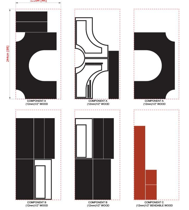 Custom Arch Backdrop CNC Files, 220x180cm Event Arch - image 4
