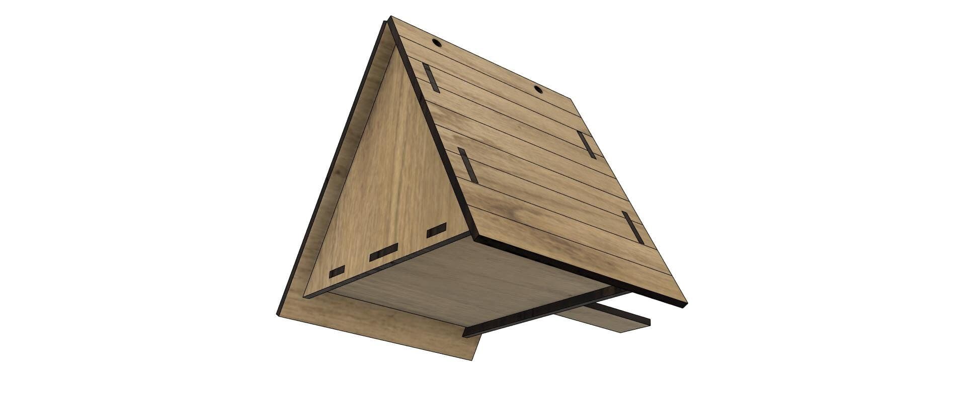 Triangular Bird House SVG Laser Cut File (Digital Download) - image 4