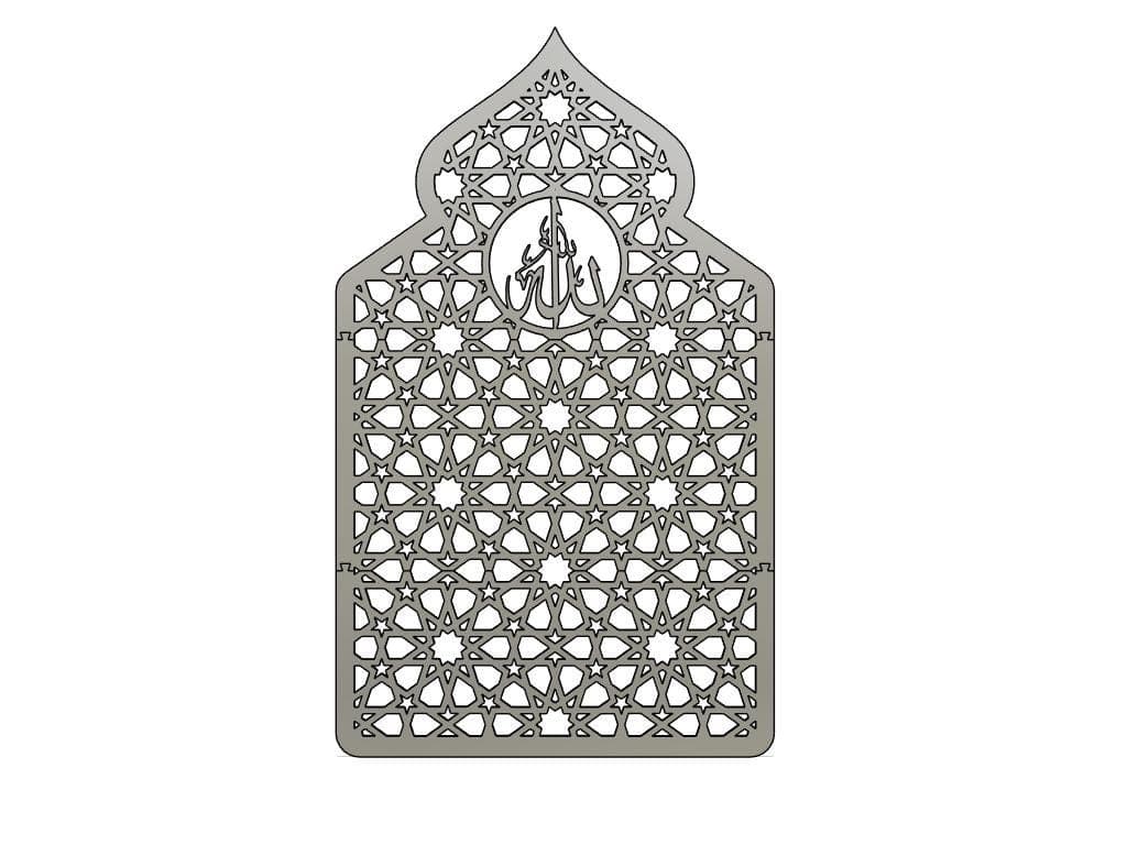 Islamic Arch Mihrab Prayer Corner: Laser Cut CNC Files (svg, dxf, ai, eps) - image 5