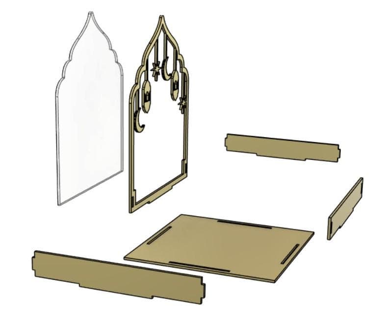 Islamic Sweet Tray Ramadan / Eid Mubarak Serving Tray File svg dxf ai eps - image 4