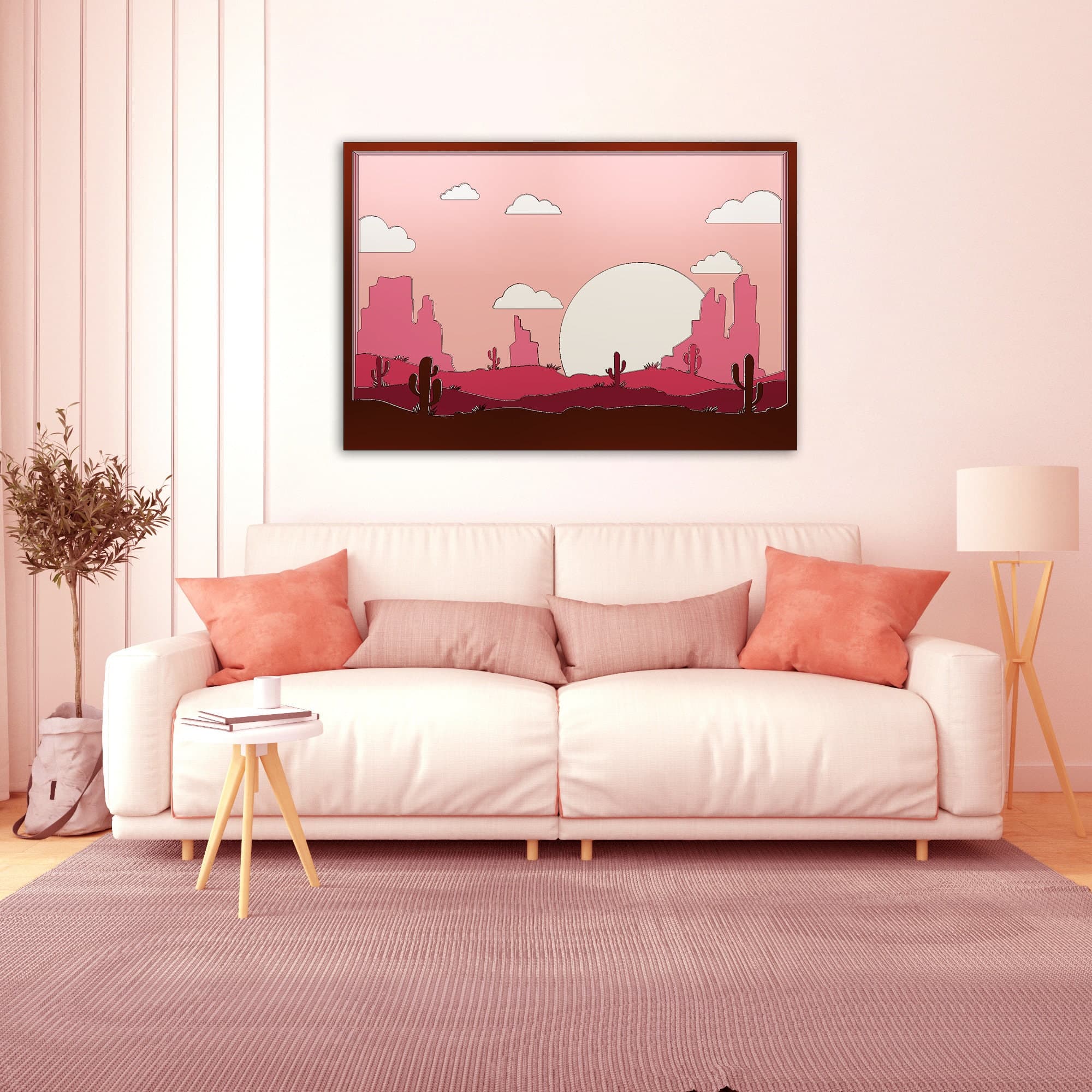 Arizona Desert Laser Cut Files: Multilayer Shadow Box SVG (Digital Download) - image 3