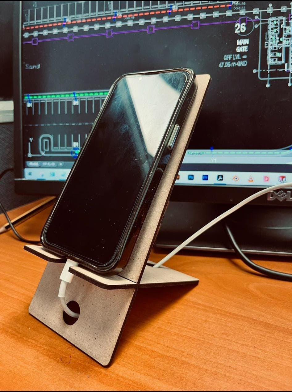 Laser Cut Phone Stand SVG: Desk Decor File (Digital Download) - image 5