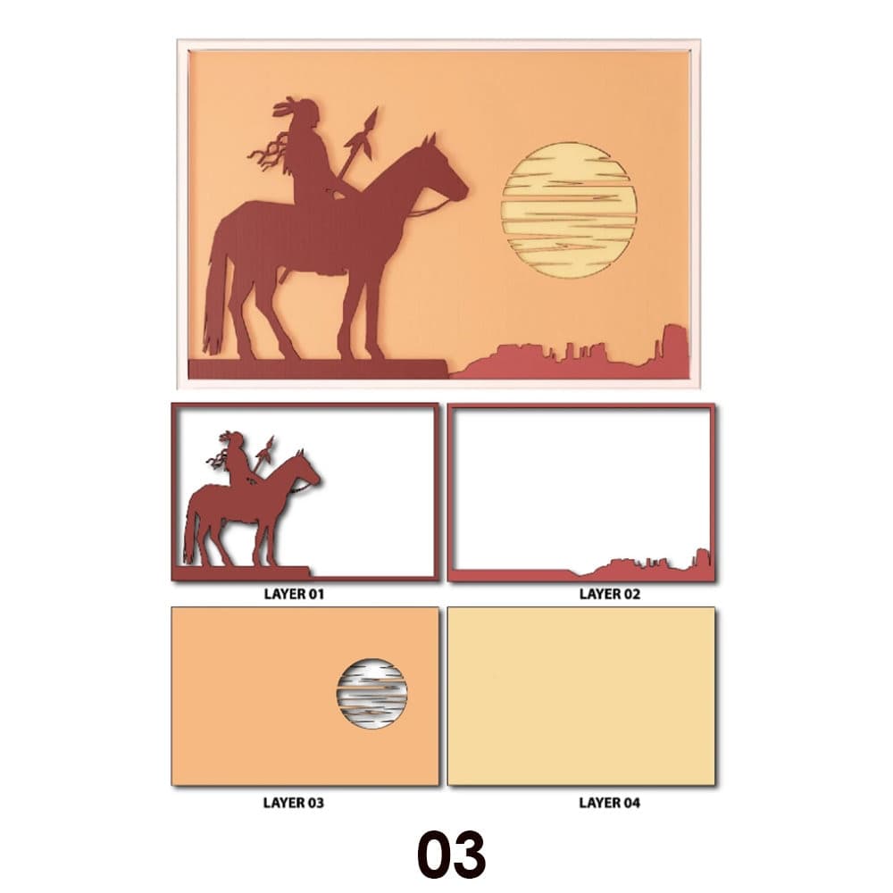 Arizona Desert Multi-Layered Shadow Box: Laser Cut Files (Digital Download) - image 5