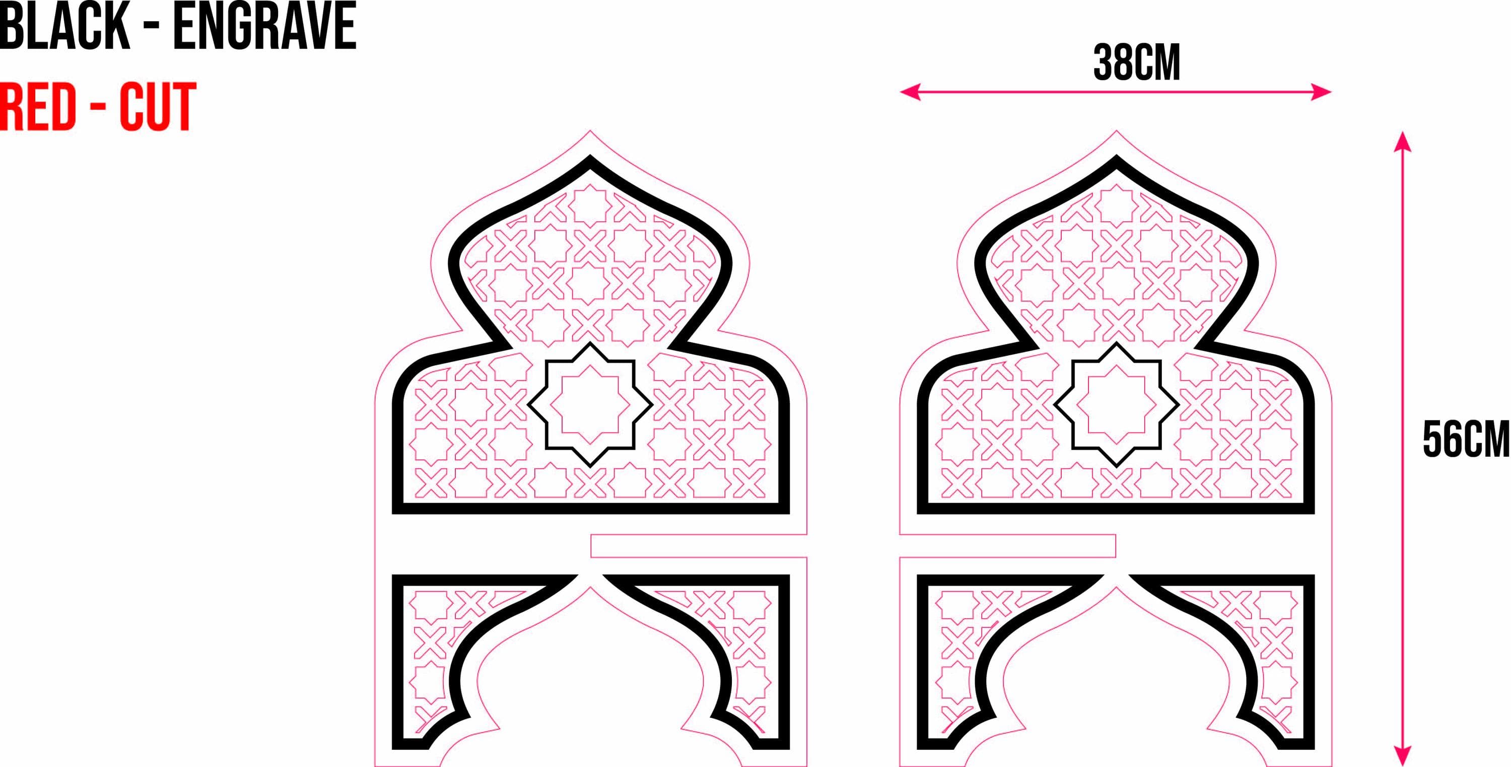 Laser Cut Folding Quran Stand File: Islamic Book Holder, Glowforge Compatible (Digital Download) - image 4