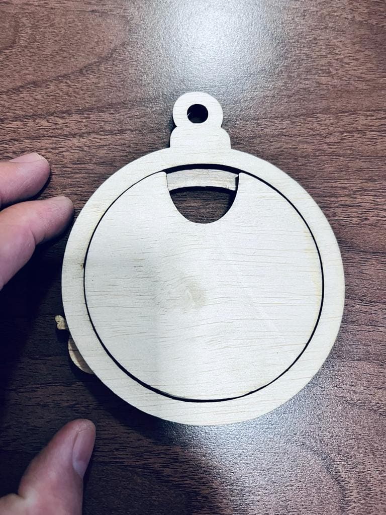 My First Christmas Ornament Photo Frame 10cm | layered laser cut Svg dxf ai eps - image 5
