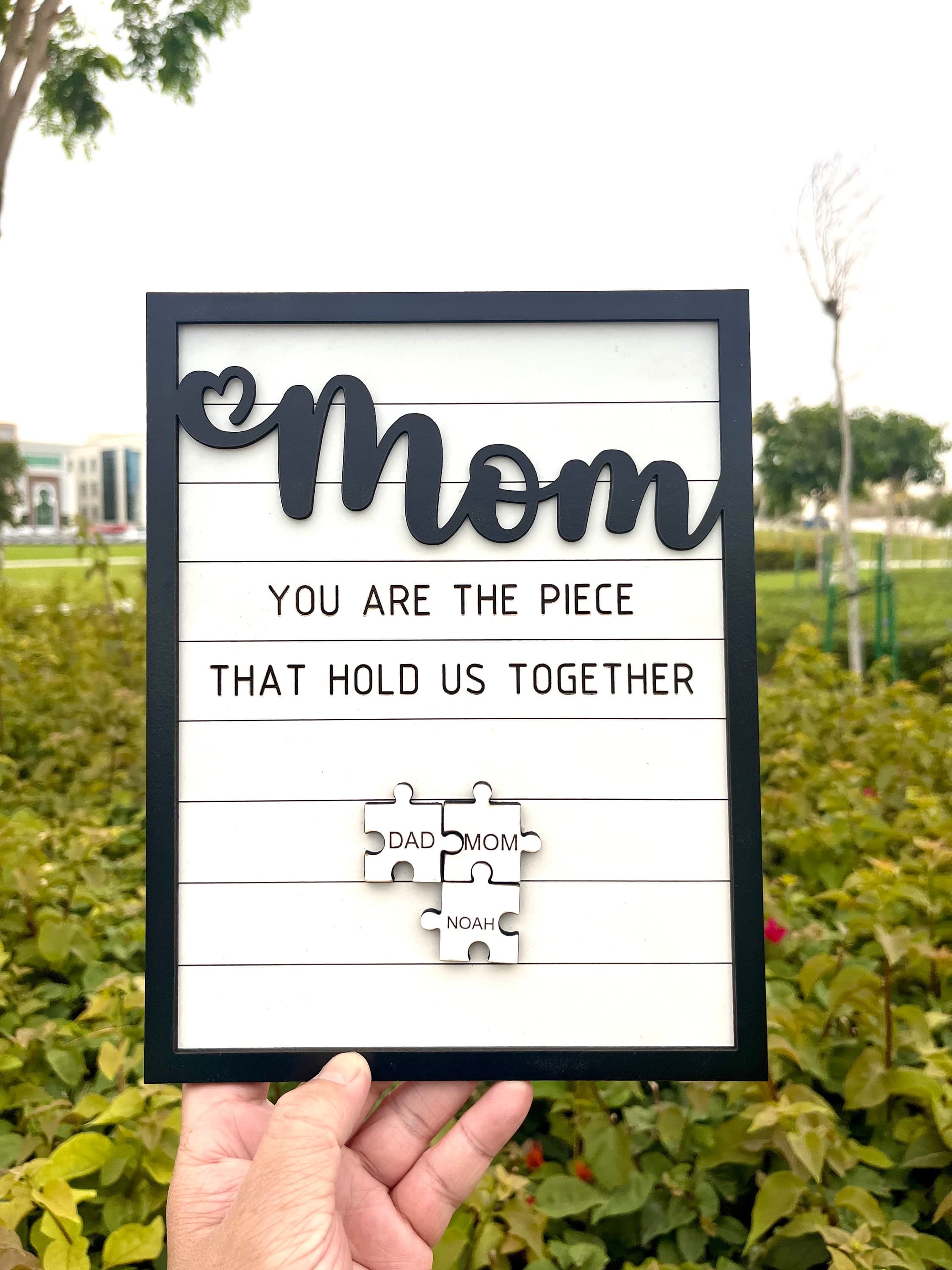 Mothers Day Puzzle Sign Laser Cut File: Custom Family Gift (Digital Download) - image 3