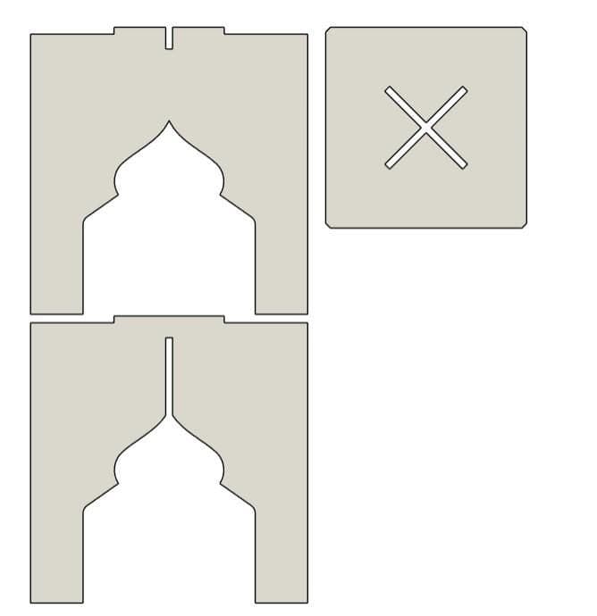 Islamic Arch Stool cnc Laser Cut File (svg dxf ai eps) - image 5