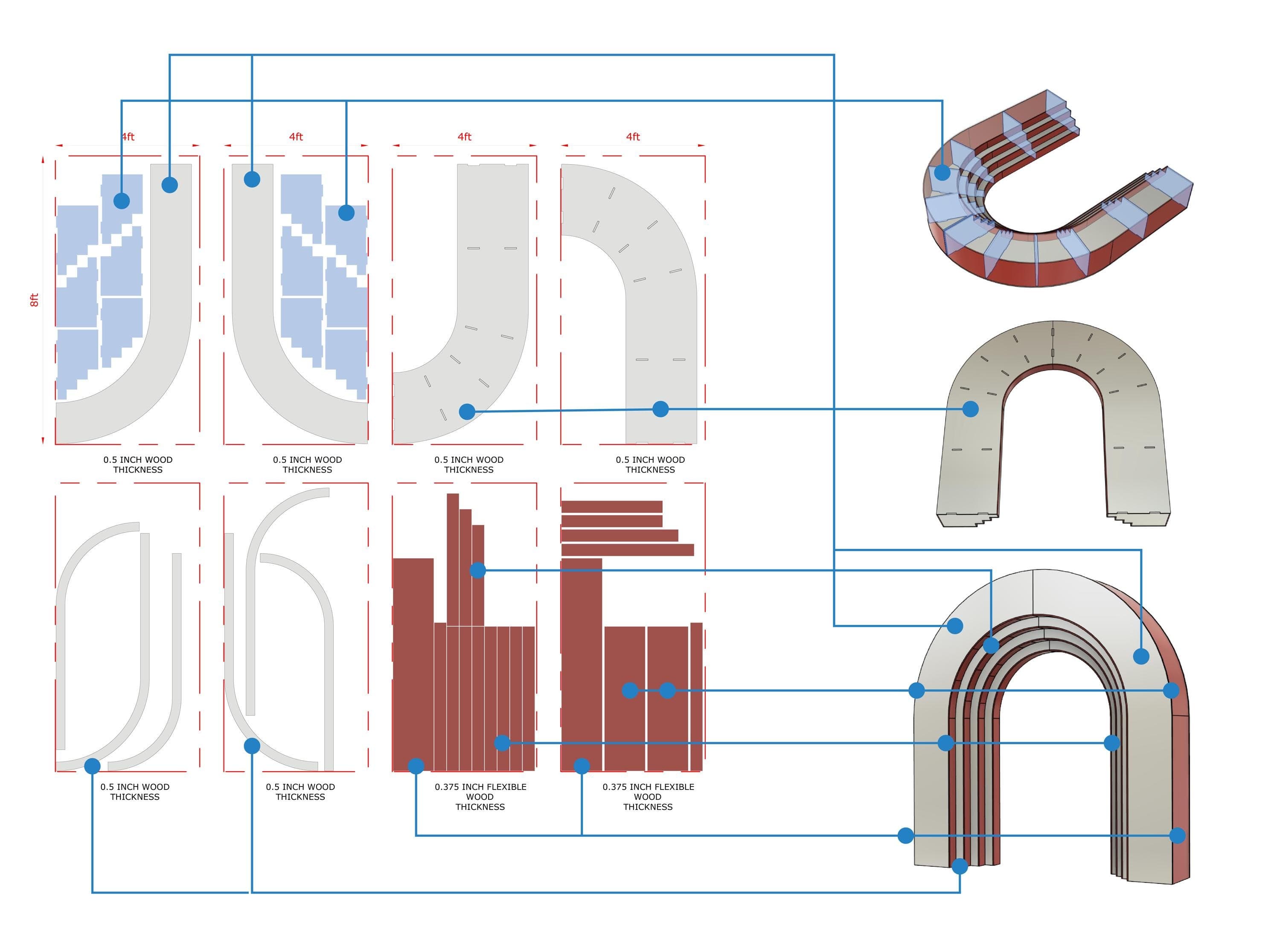 Layered 3D Arch Backdrop Cnc Laser Plasma file, Dxf Ai Eps - image 3