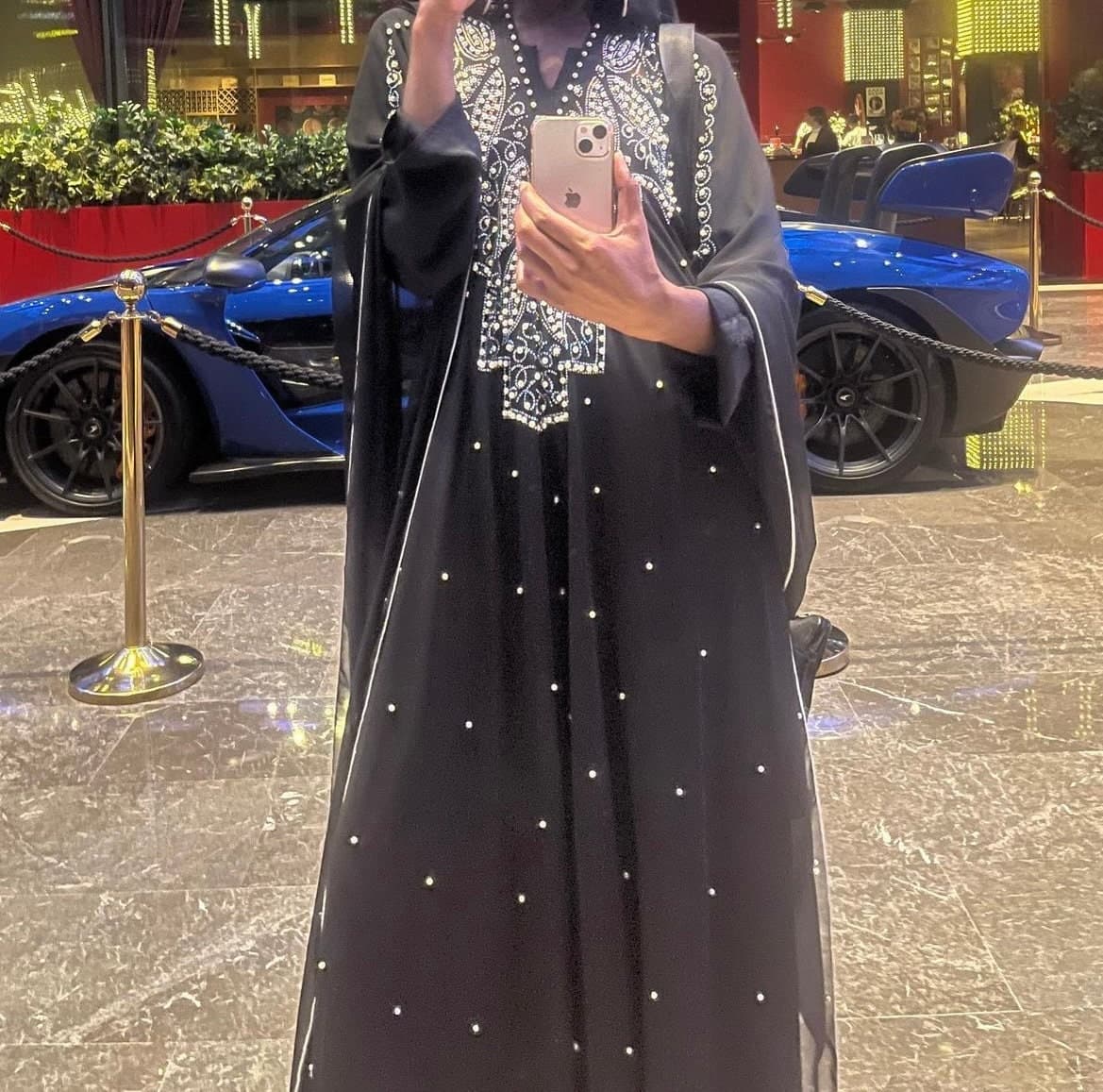 Luxury hood Abaya, Dubai kaftan, maxy dress muslim Emirates gown size 0-XXXXXL - image 5